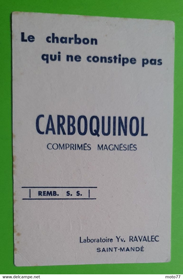 Buvard 1085 - Laboratoire - CARBOQUINOL - Etat D'usage: Voir Photos - 8 X 12 Cm Environ - Années 1950 - Produits Pharmaceutiques