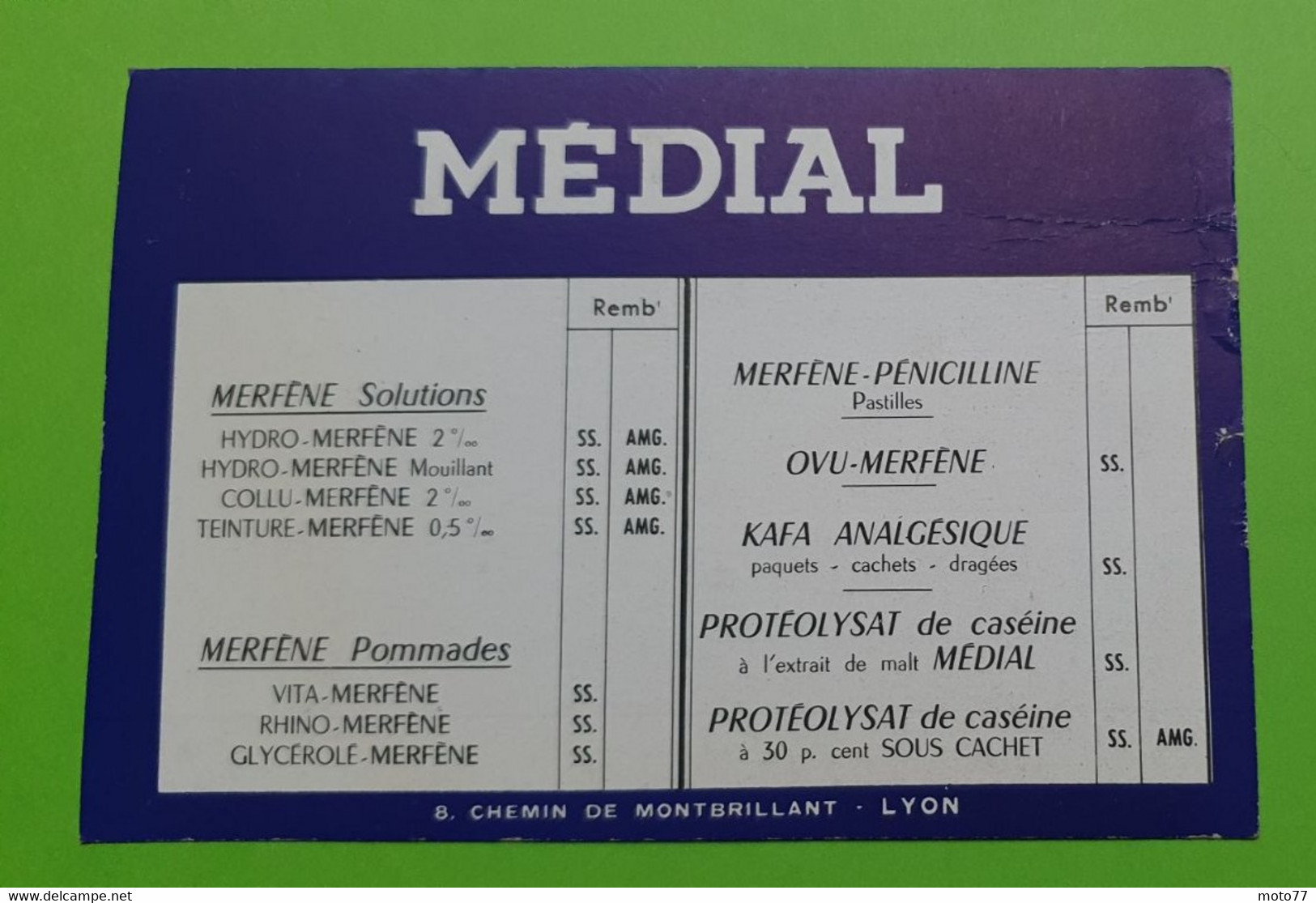 Buvard 1099 - Laboratoire - MEDIAL - Etat D'usage: Voir Photos - 14.5 X 10 Cm Environ - Années 1960 - Produits Pharmaceutiques