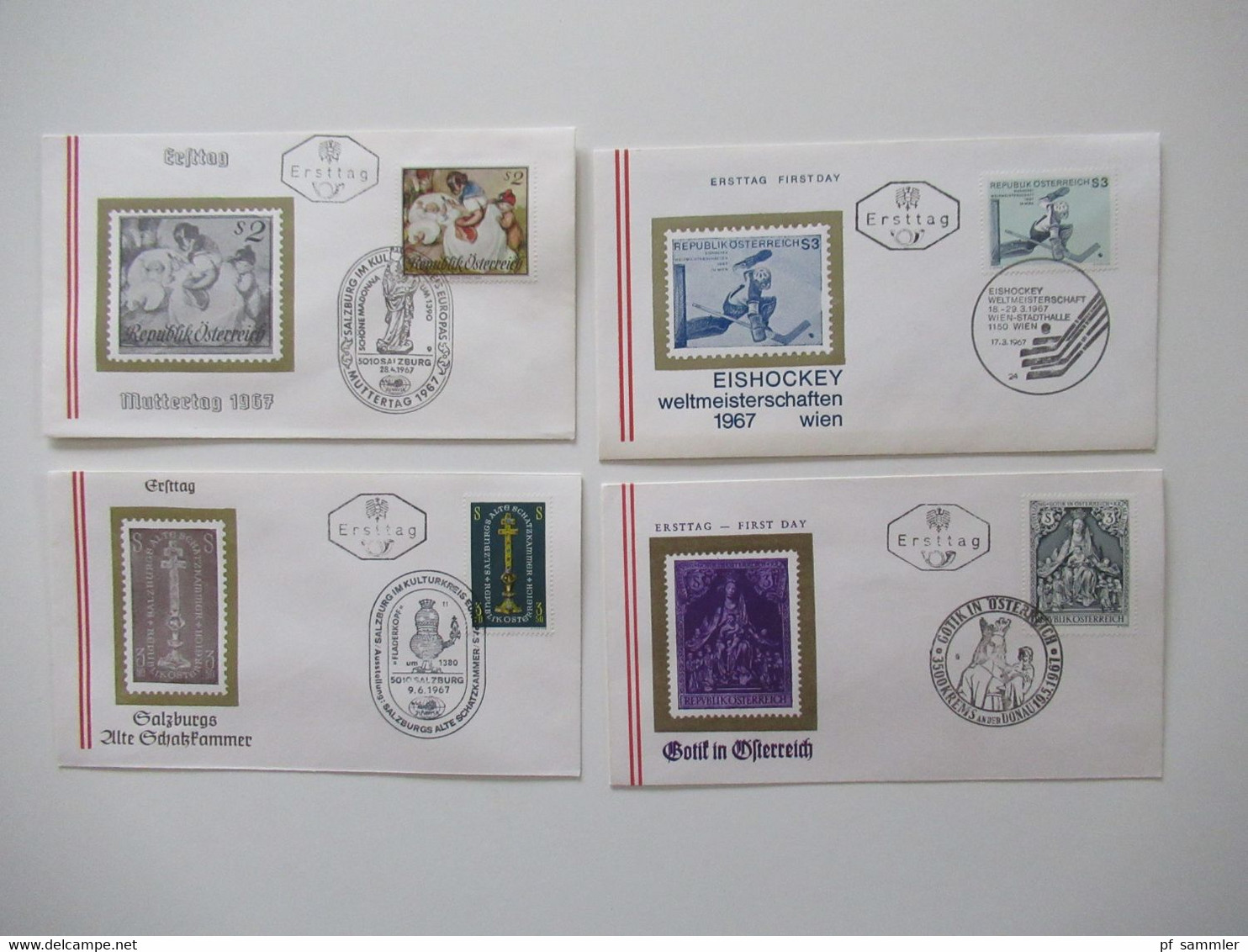 Österreich 1960 - ca. 1969 FDC / Belegeposten mit 190 Stück / auch Christkindl in 2 Alben + lose Briefe!