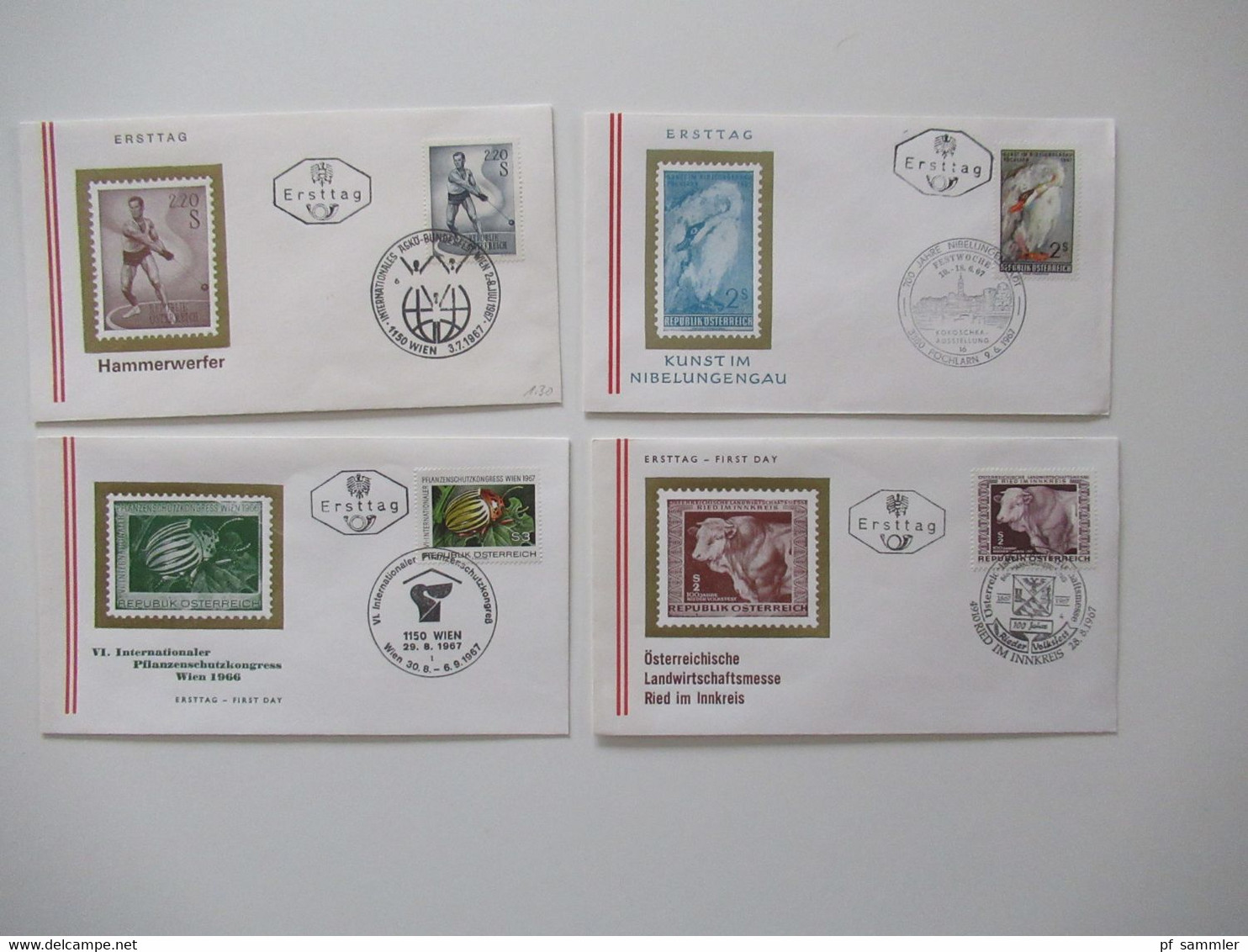 Österreich 1960 - ca. 1969 FDC / Belegeposten mit 190 Stück / auch Christkindl in 2 Alben + lose Briefe!