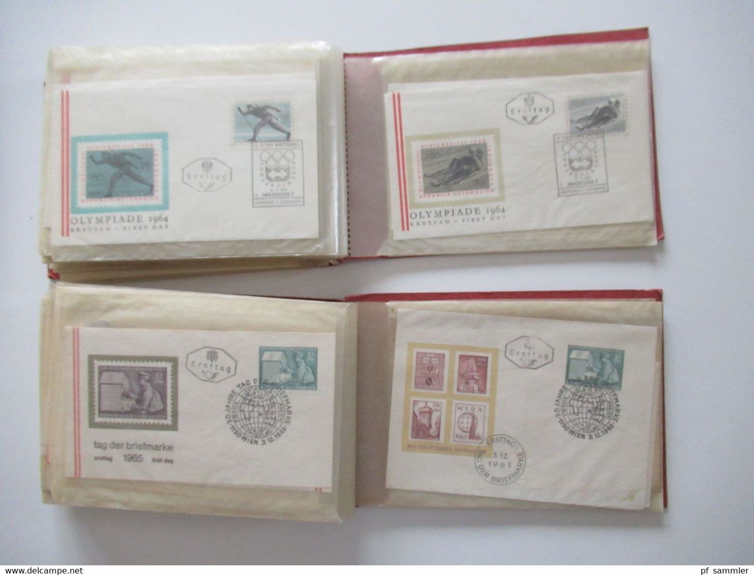 Österreich 1960 - ca. 1969 FDC / Belegeposten mit 190 Stück / auch Christkindl in 2 Alben + lose Briefe!