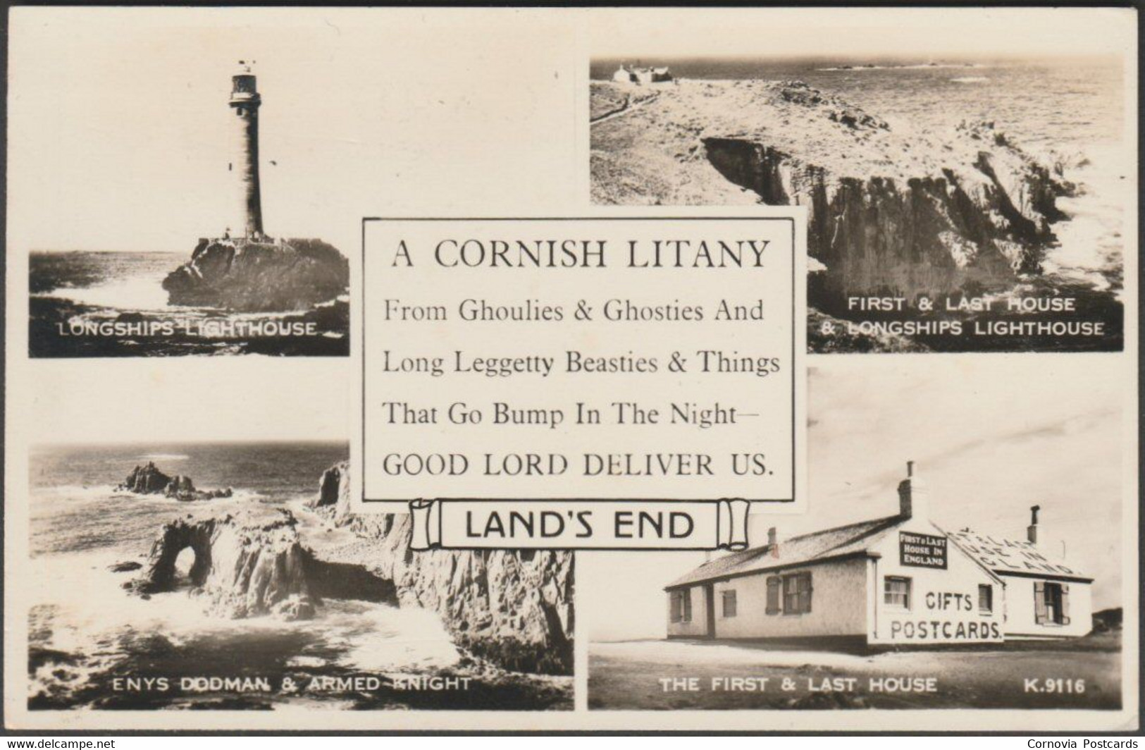 A Cornish Litany, Land's End, C.1955 - RP Postcard - Land's End