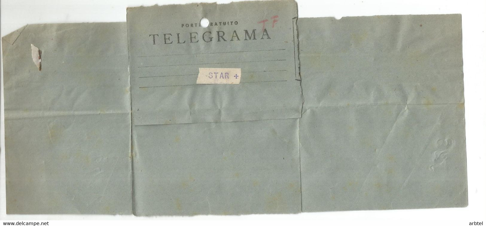 TELEGRAMA DE SILLEDA A EIBAR FABRICA DE ARMAS STAR MAT TELECOMNUNICACIONES GUN FACTORY - Telegramas