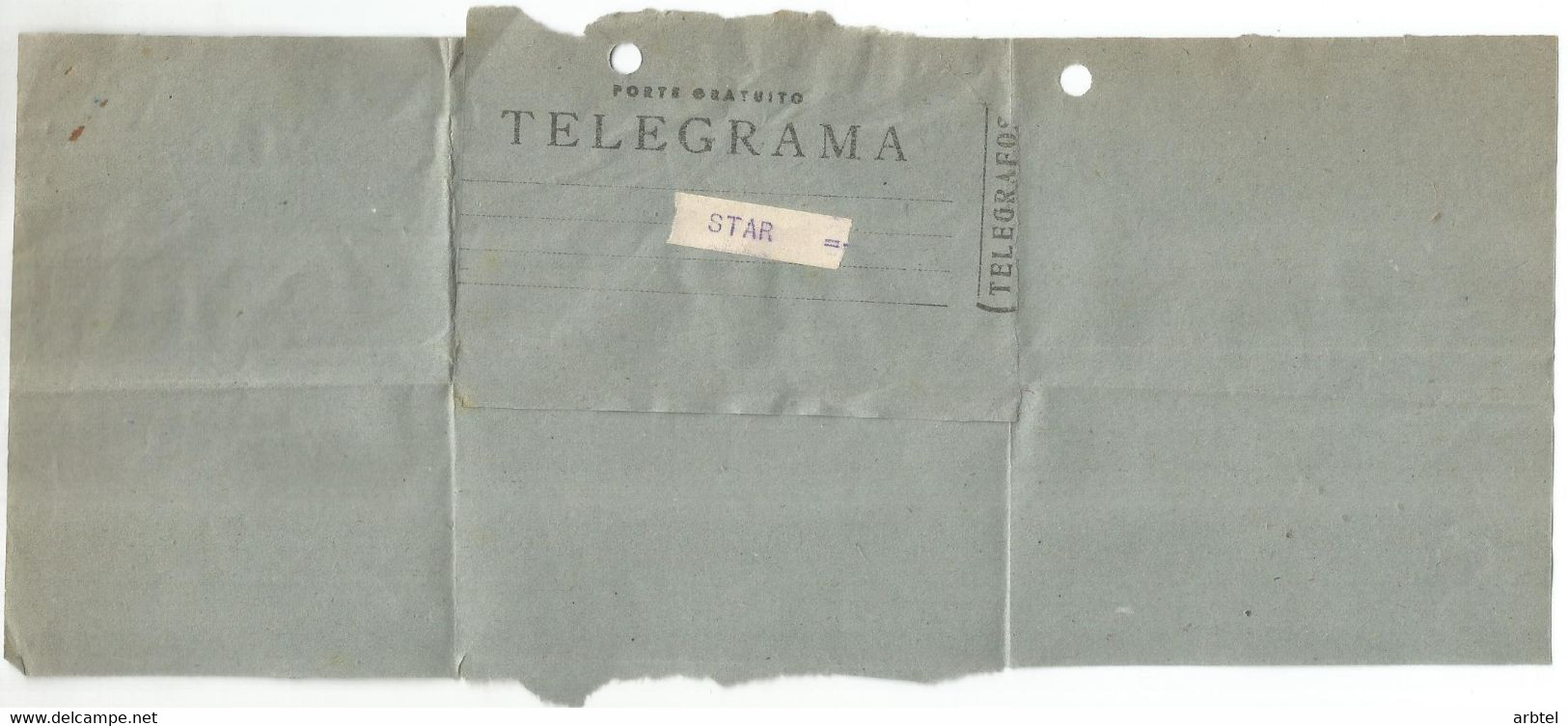 TELEGRAMA DE BARCELONA A EIBAR FABRICA DE ARMAS STAR MAT TELECOMNUNICACIONES GUN FACTORY - Télégraphe