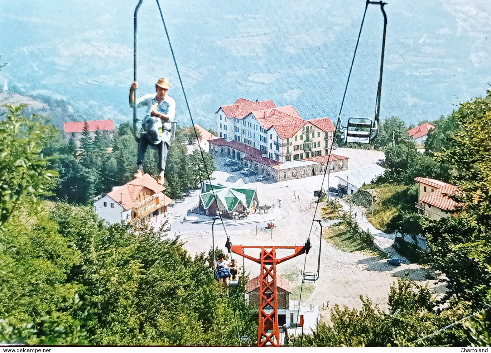 Cartolina - Caldirola - La Seggiovia - Grande Albergo La Gioia - 1970 Ca. - Alessandria