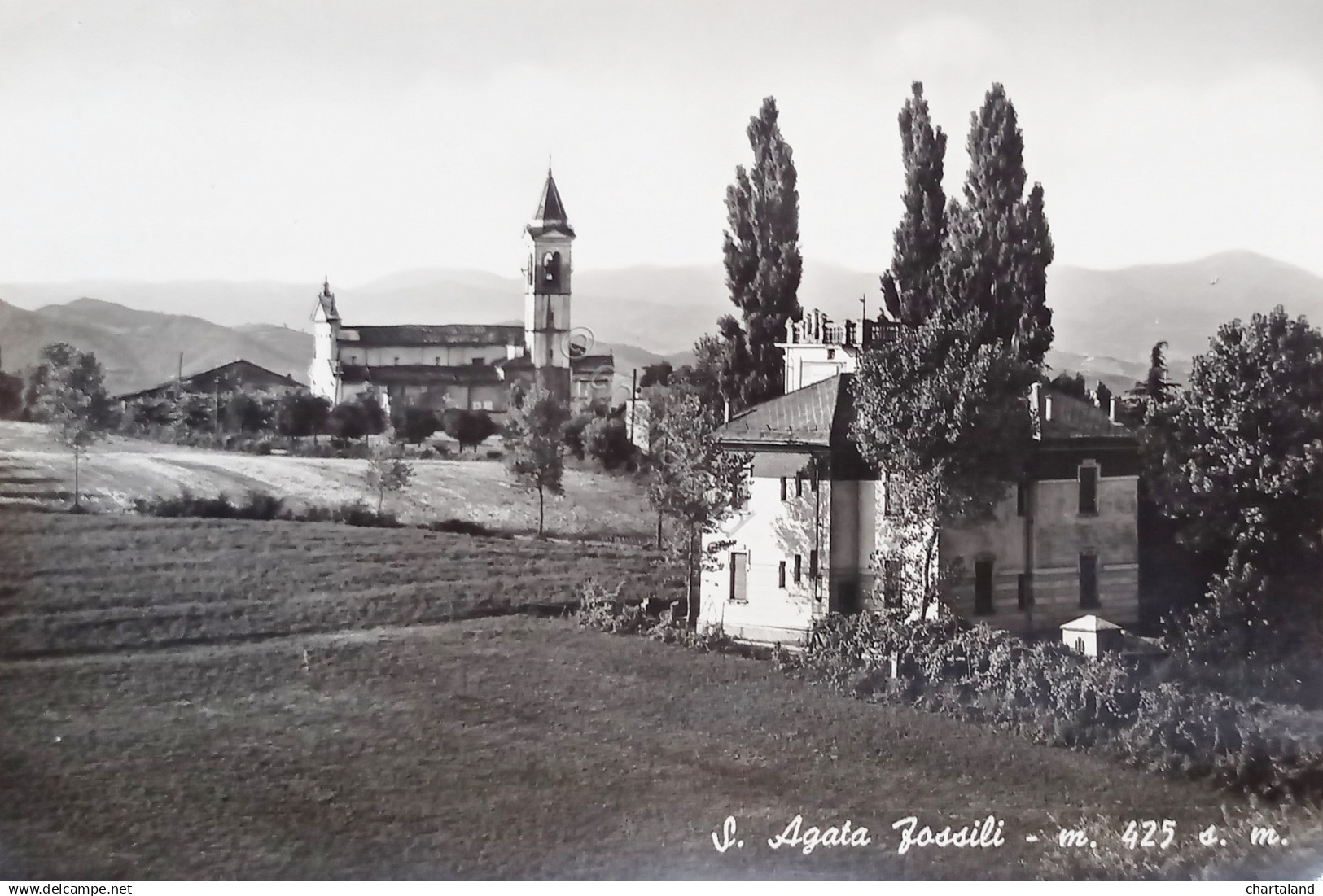 Cartolina - Sant'Agata Fossili ( Alessandria ) - Panorama - 1962 - Alessandria