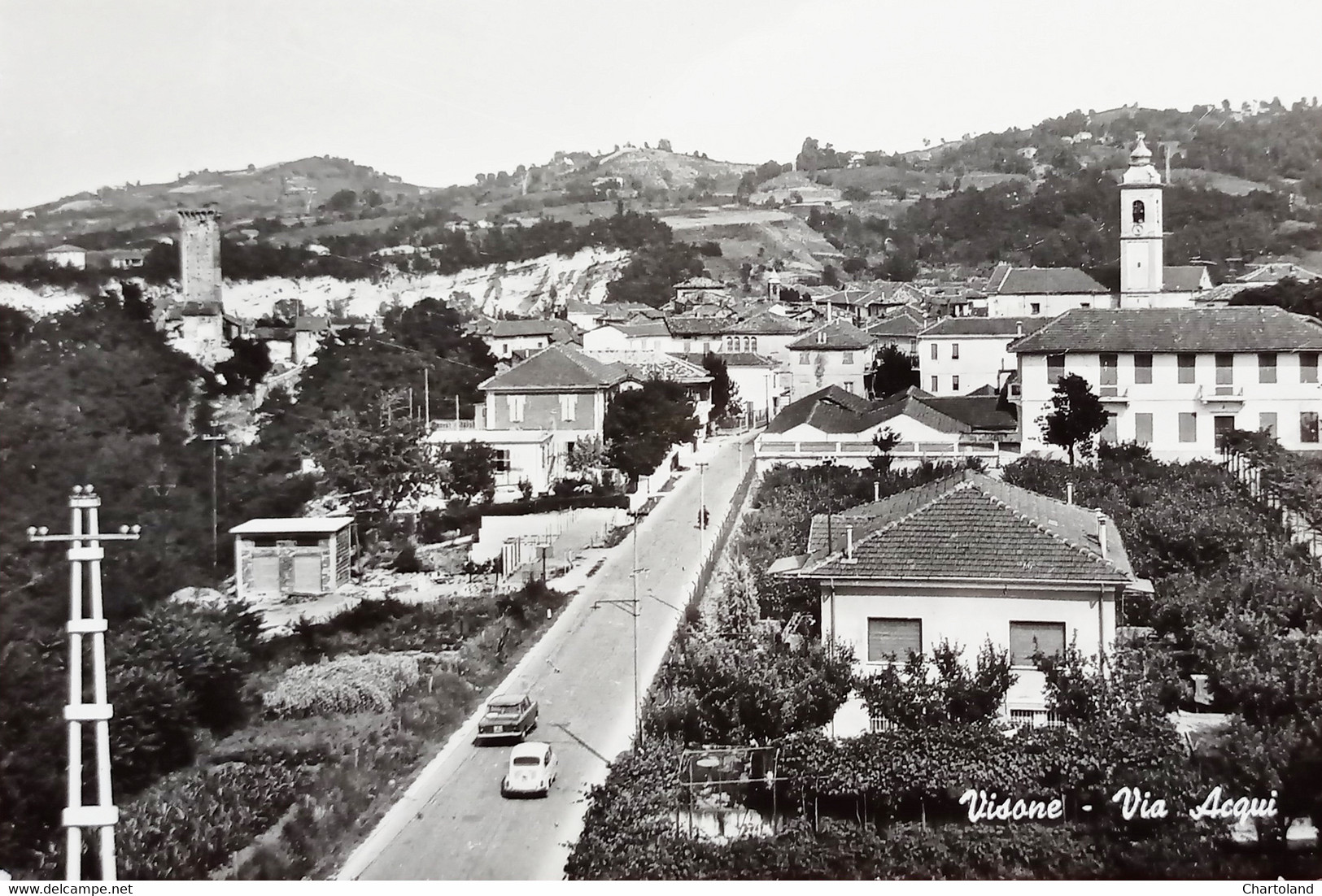 Cartolina - Visone ( Alessandria ) - Via Acqui - 1968 - Alessandria