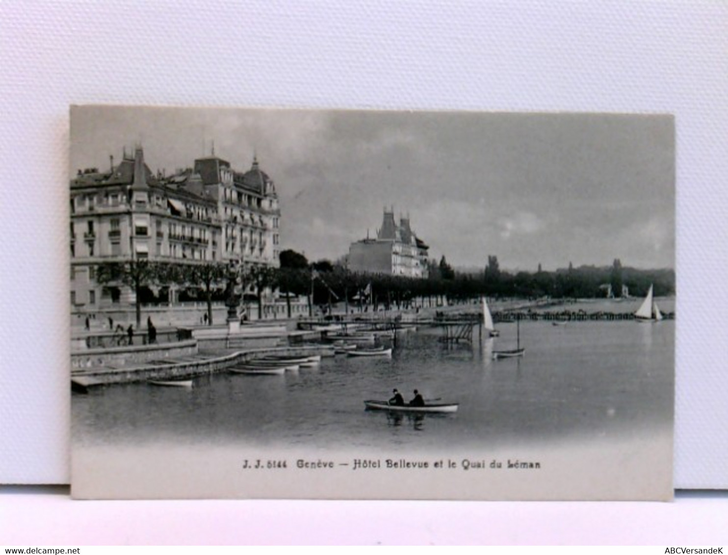 Sehr Seltene AK Genève - Hôtel Bellevue Et Le Quai Du Léman; Mit Ruderbooten Und Passanten - Bellevue