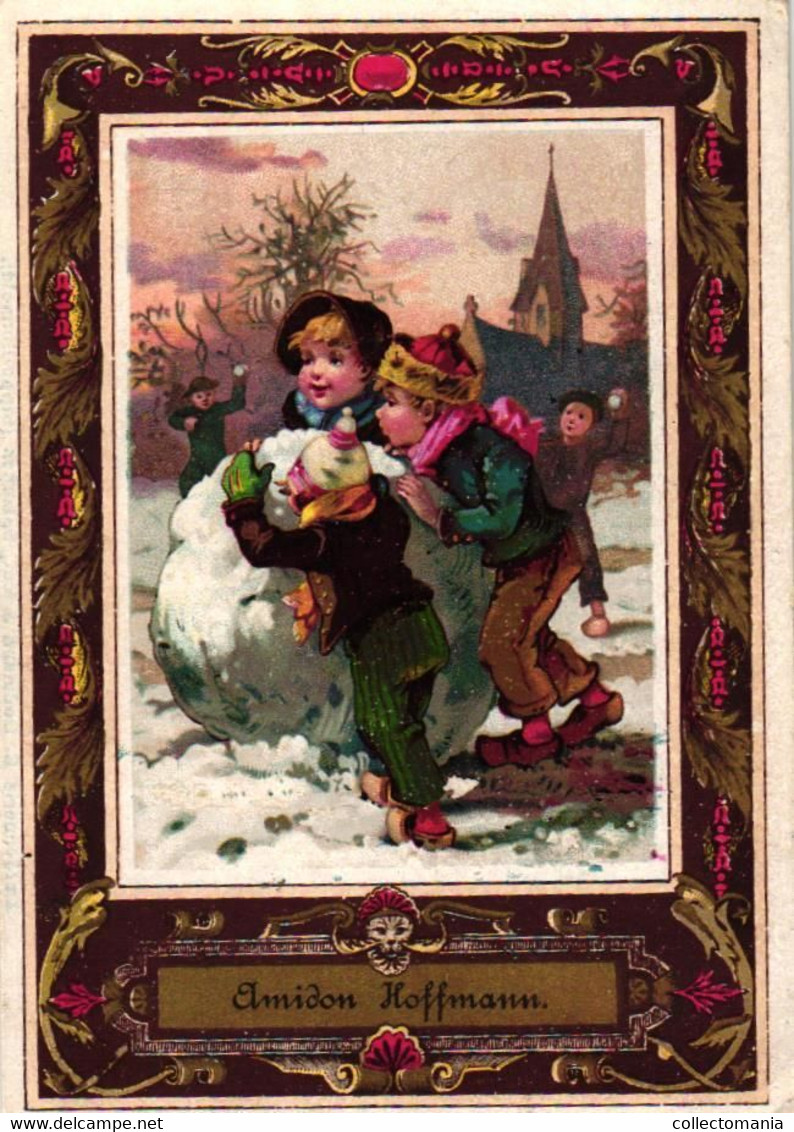 5 Calendriers   1889 Amidon Hoffmann  Sanglier Chats - Petit Format : ...-1900