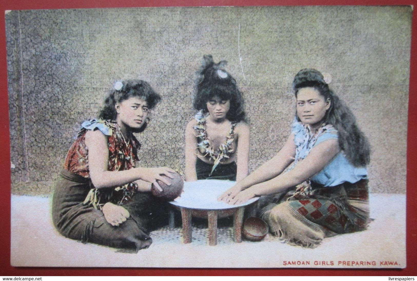 Samoa Samoan Girls Preparing Kawa Cpa Samoa - Samoa