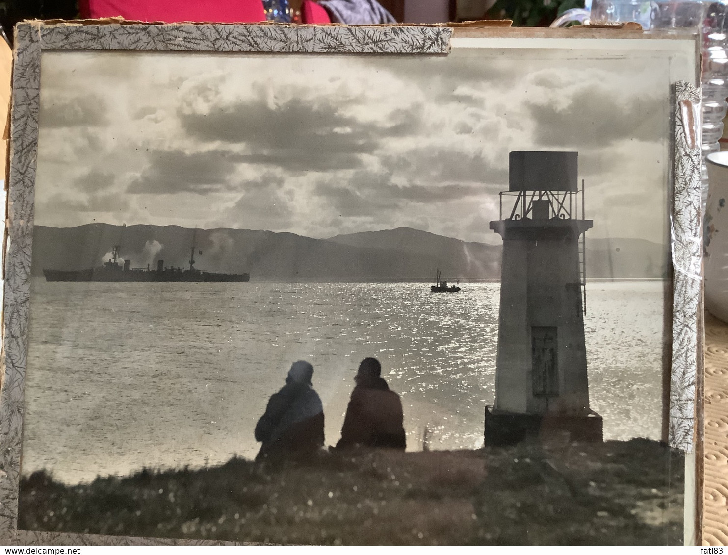 Photo Encadrée Croiseur Tourville Devant Wellington 1929 - Bateaux