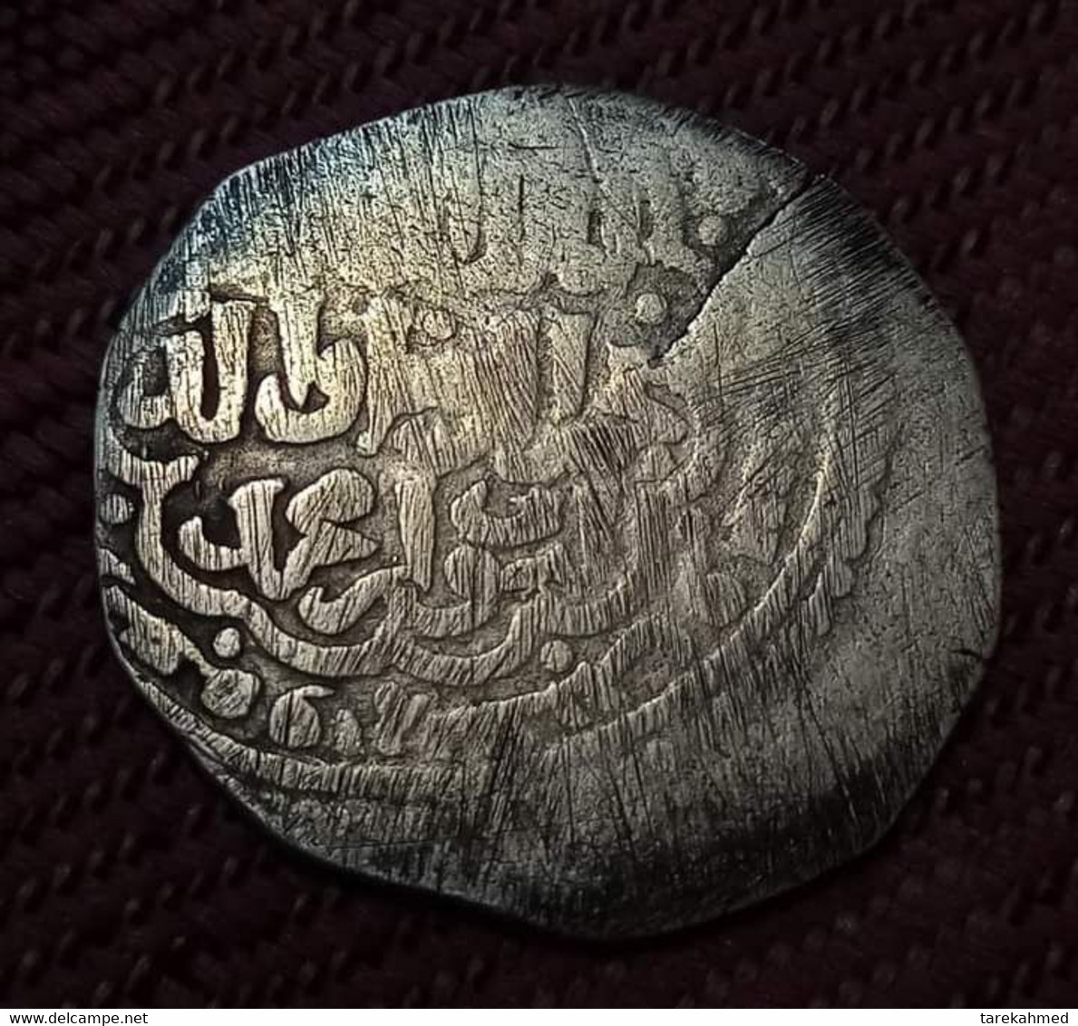 Ayyubids AH 647 ,  AR Dirham , Al-Salih Najm Al-Din, Dirham, Dimashq, Silver , 2.8 Gm , Gomaa - Islámicas
