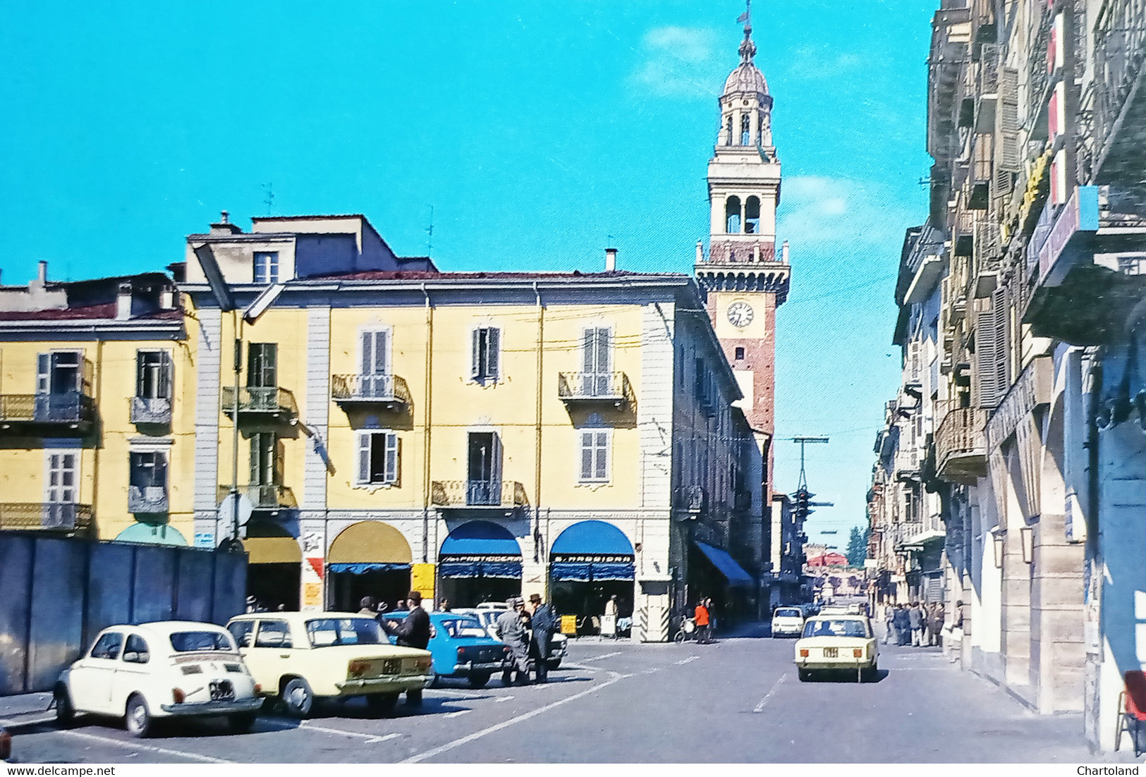 Cartolina - Casale Monferrato - Piazza Mazzini - Torre S. Stefano - 1972 - Alessandria