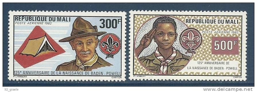 Mali Aerien YT 445 & 446 PA " Lord Baden-Powell " 1982 Neuf** - Mali (1959-...)