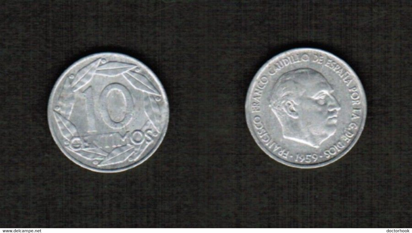 SPAIN   10 CENTIMOS 1959 (KM # 790) #6402 - 10 Centesimi