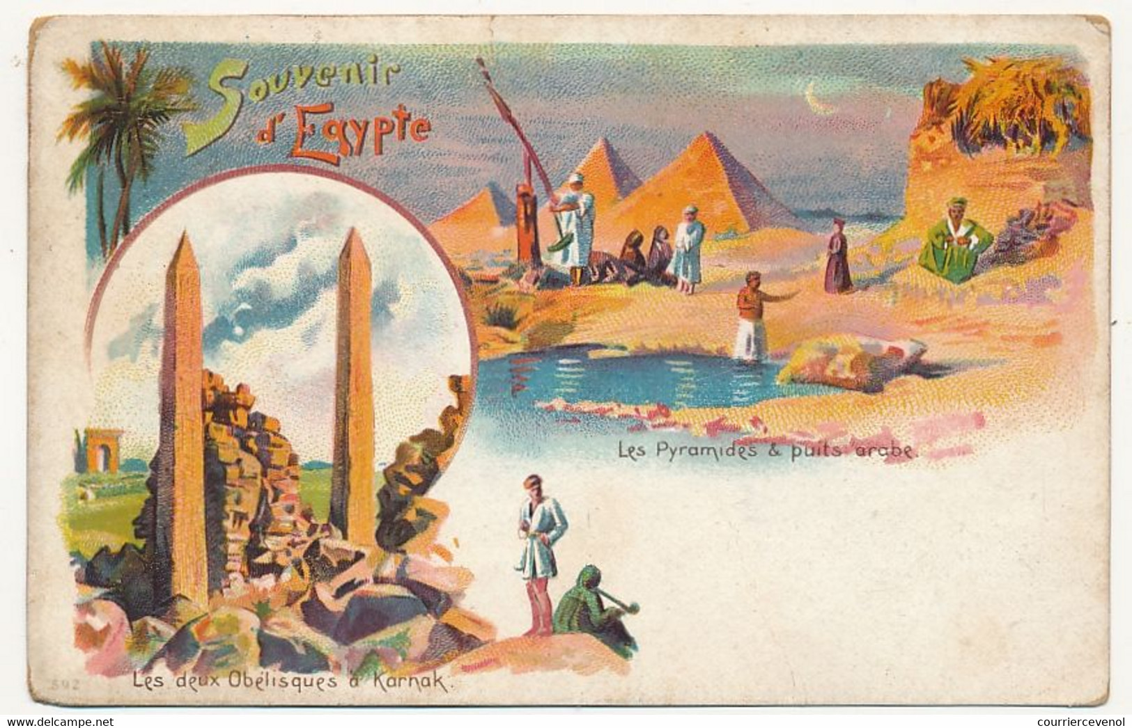 CPA - EGYPTE - Souvenir D' Egypte (Type Grüss) - Piramidi