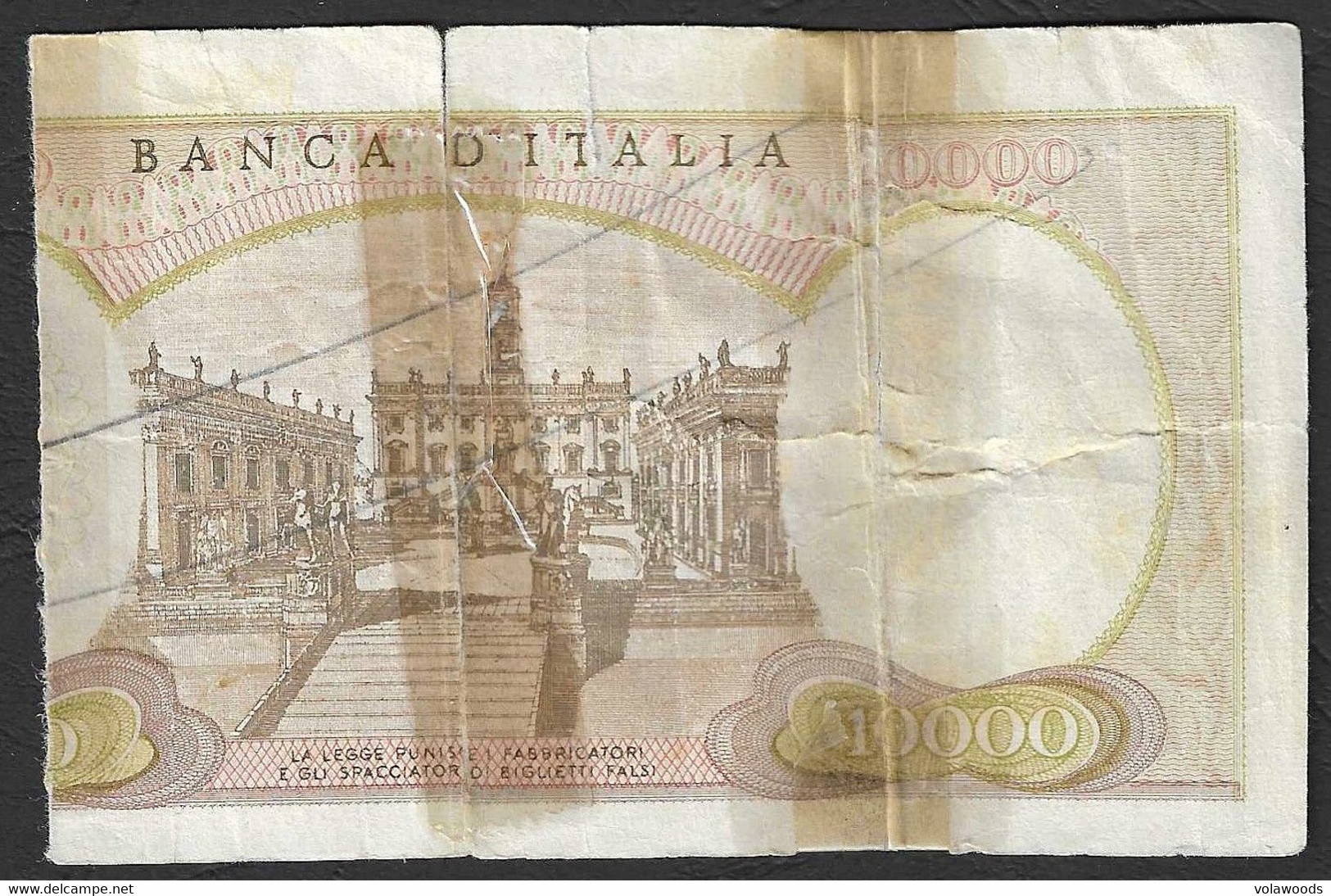 Italia - Banconota Circolata Da 10.000 Lire "Buonarroti" Falso D'epoca Circolato P-97d - 1968 - [ 8] Specimen