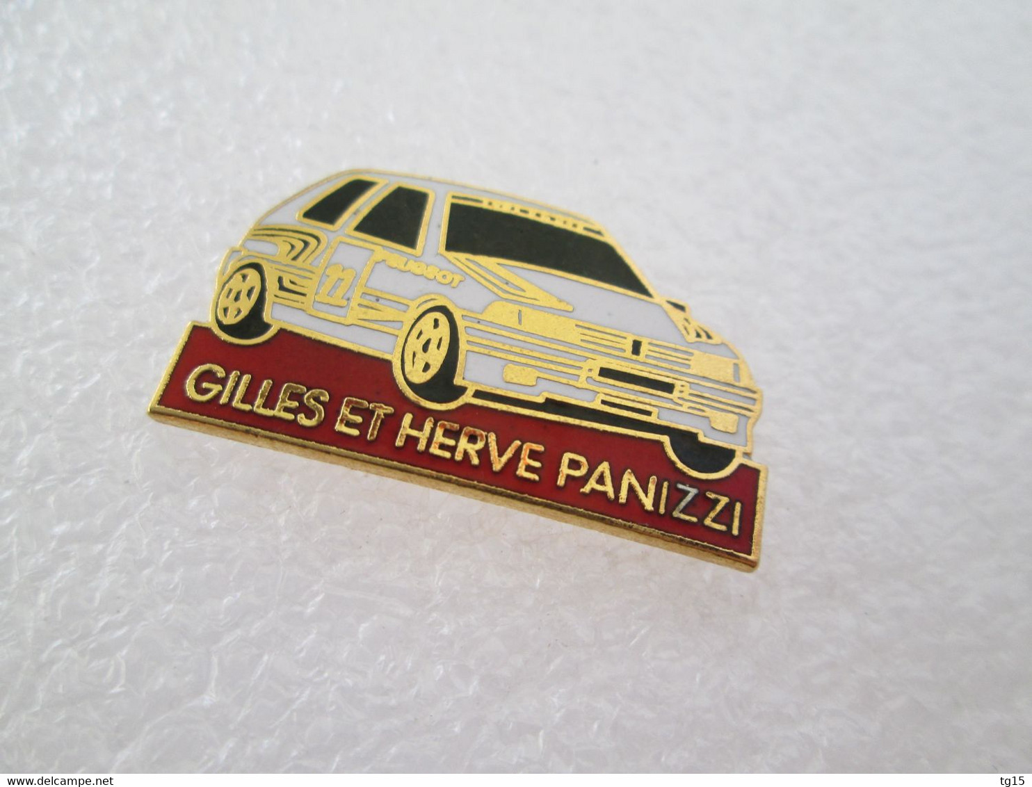 RARE  PIN'S   PEUGEOT   106  XSI  GILLES ET HERVÉ  PANIZZI   Email Grand Feu - Peugeot