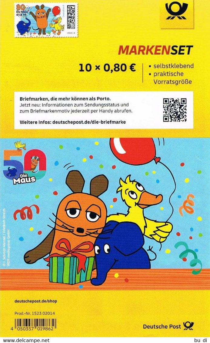 Deutschland Markenset - "Die Sendung Mit Der Maus" - TV - Mi. 3597 - Folienblatt Ohne Marken - Autres & Non Classés