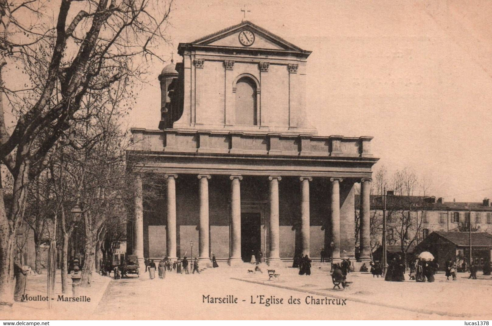 13 / MARSEILLE / L EGLISE DES CHARTREUX / AU DOS / INVITATION PLACE  RESERVEE AUX HOMMES 1903 / EDIT MOULLOT - Cinq Avenues, Chave, Blancarde, Chutes Lavies