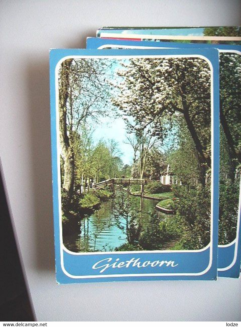 Nederland Holland Pays Bas Giethoorn Met Blauw Omrand Doorkijkje - Giethoorn