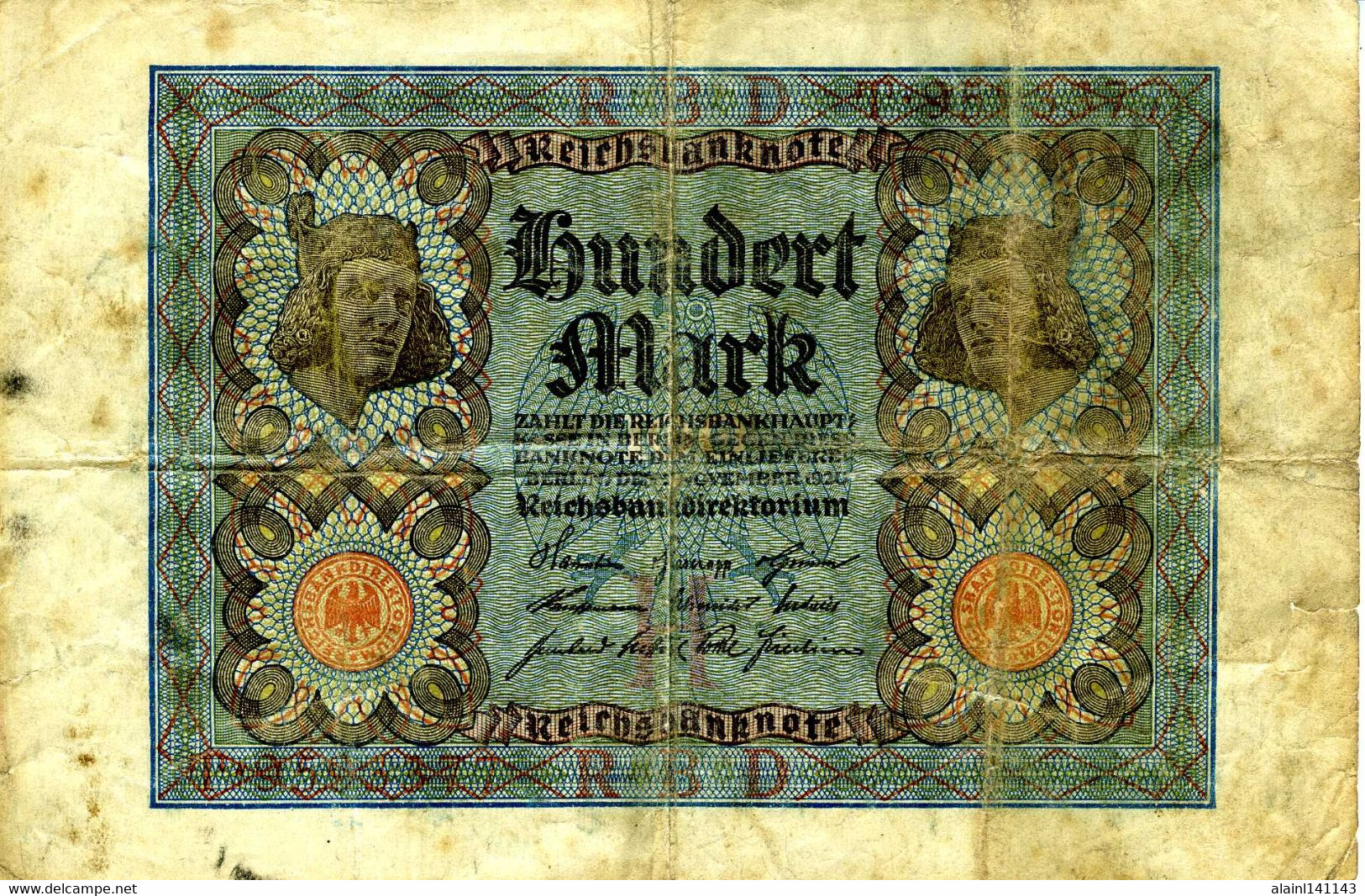 ALLEMAGNE -  République De Weimar - 100 Mark 01-01-1920 Inflation (1919-1924) - (7 Chiffres)  T 9593377 P.69a - Circulé - Other - Europe