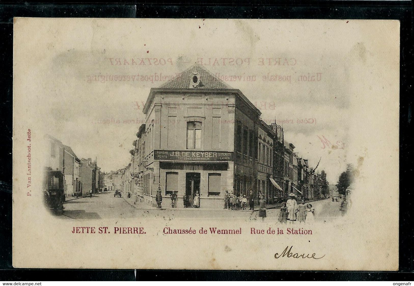 JETTE ST. PIERRE : Chaussée De Wemmel Rue De La Station -- Obl. 1906 - Jette