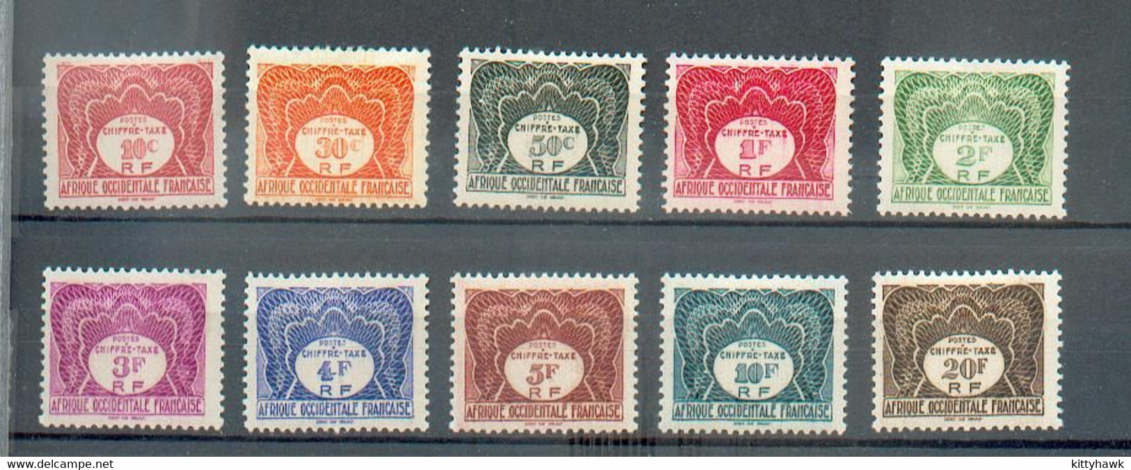 AOF 439 - YT Taxe 1 à 10 * - Unused Stamps