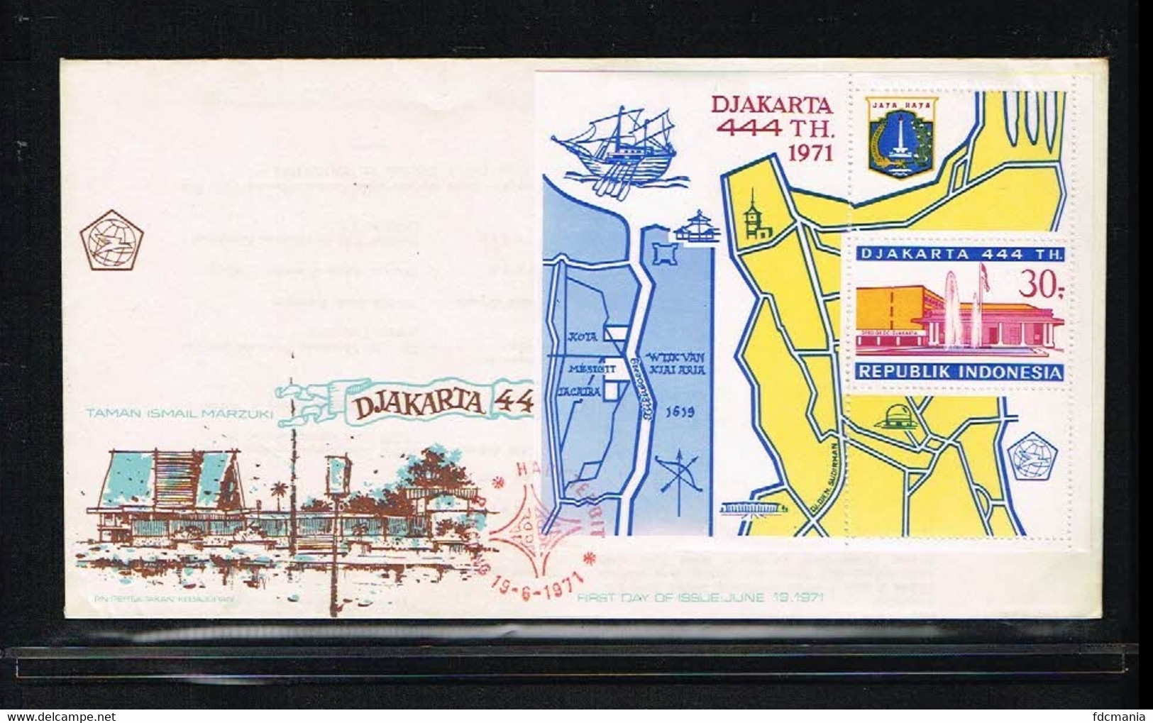 1971 - Indonesia FDC ZB 700 (B 18) - Geography - Urban Planning - 444 Years Jakarta [ZW001] - Indonesia