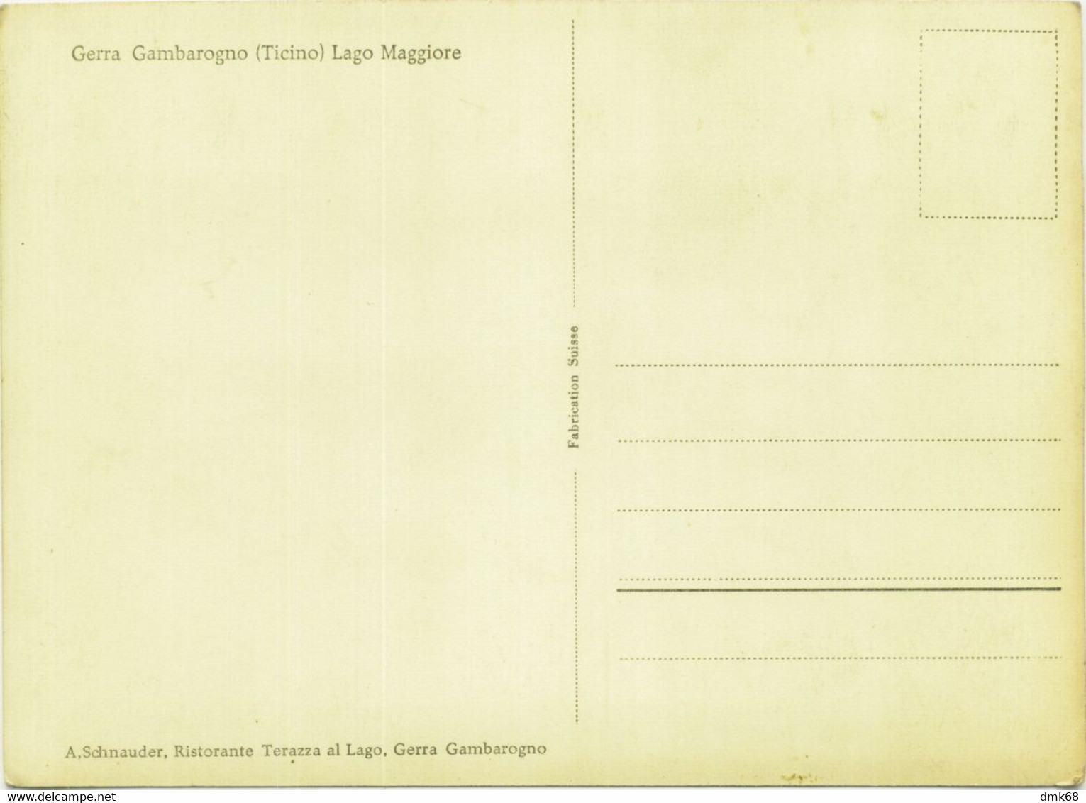 SWITZERLAND - GERRA GAMAROGNO ( TICINO ) EDIZIONE A. SCHNAUDER  - 1930s  (12002) - Cugnasco-Gerra