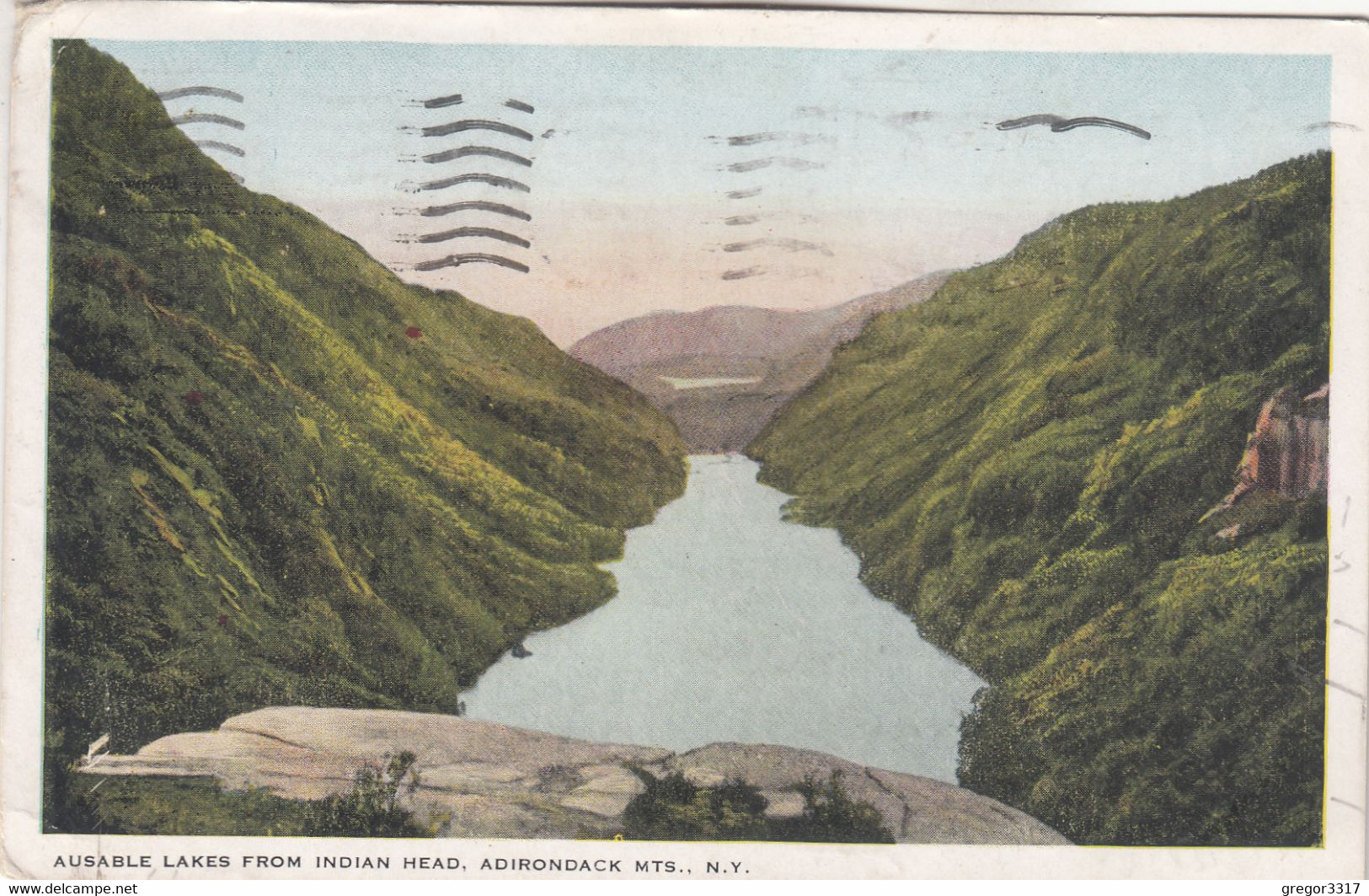 A5753) ADIRONDACK Mts. - NEW YORK - Ausable Lakes From INDIAN HEAD - Old !! 1934 - Adirondack