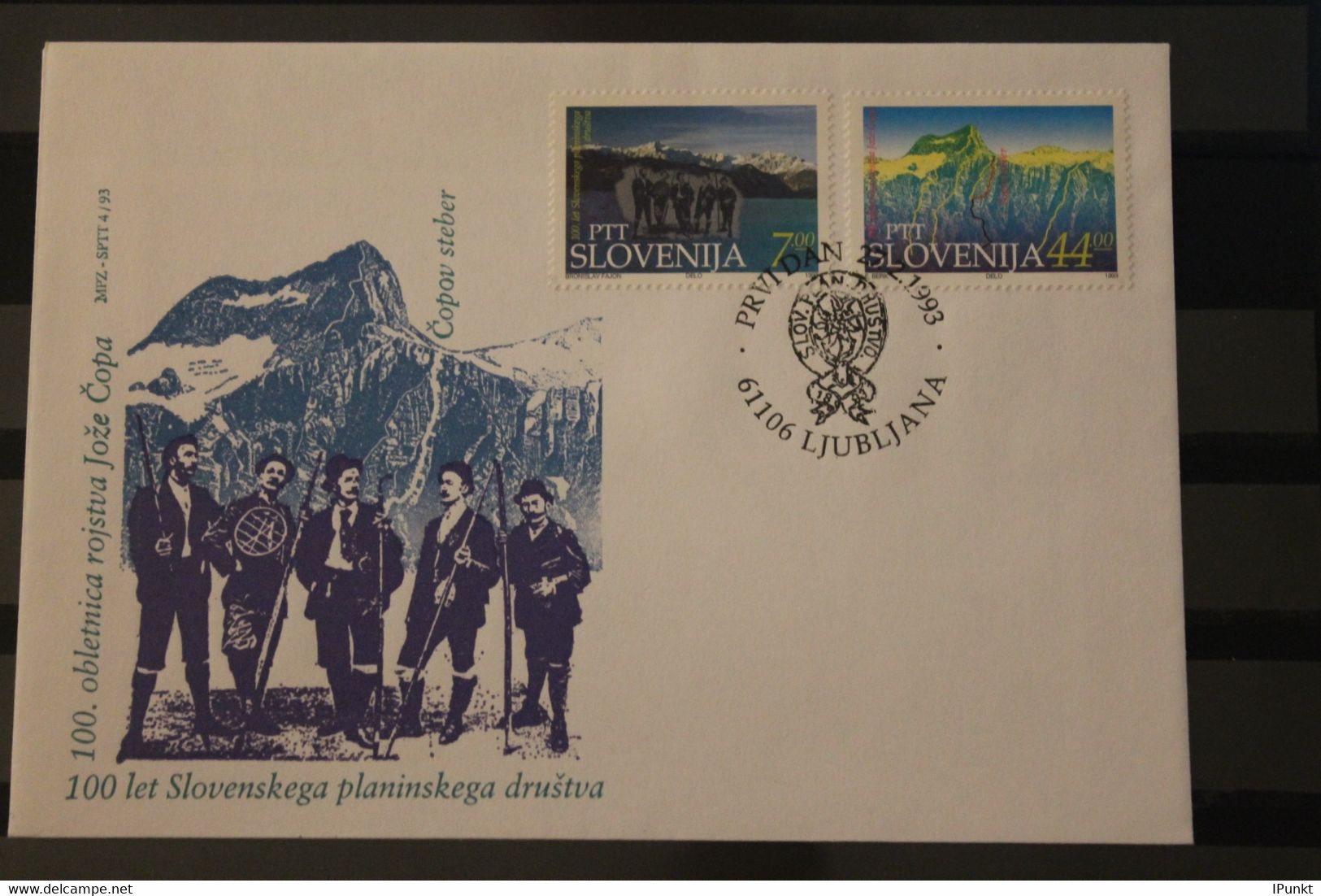 Slowenien 1993; Slowenische Alpine Gesellschaft, FDC, MiNr 43-44 - Storia Postale