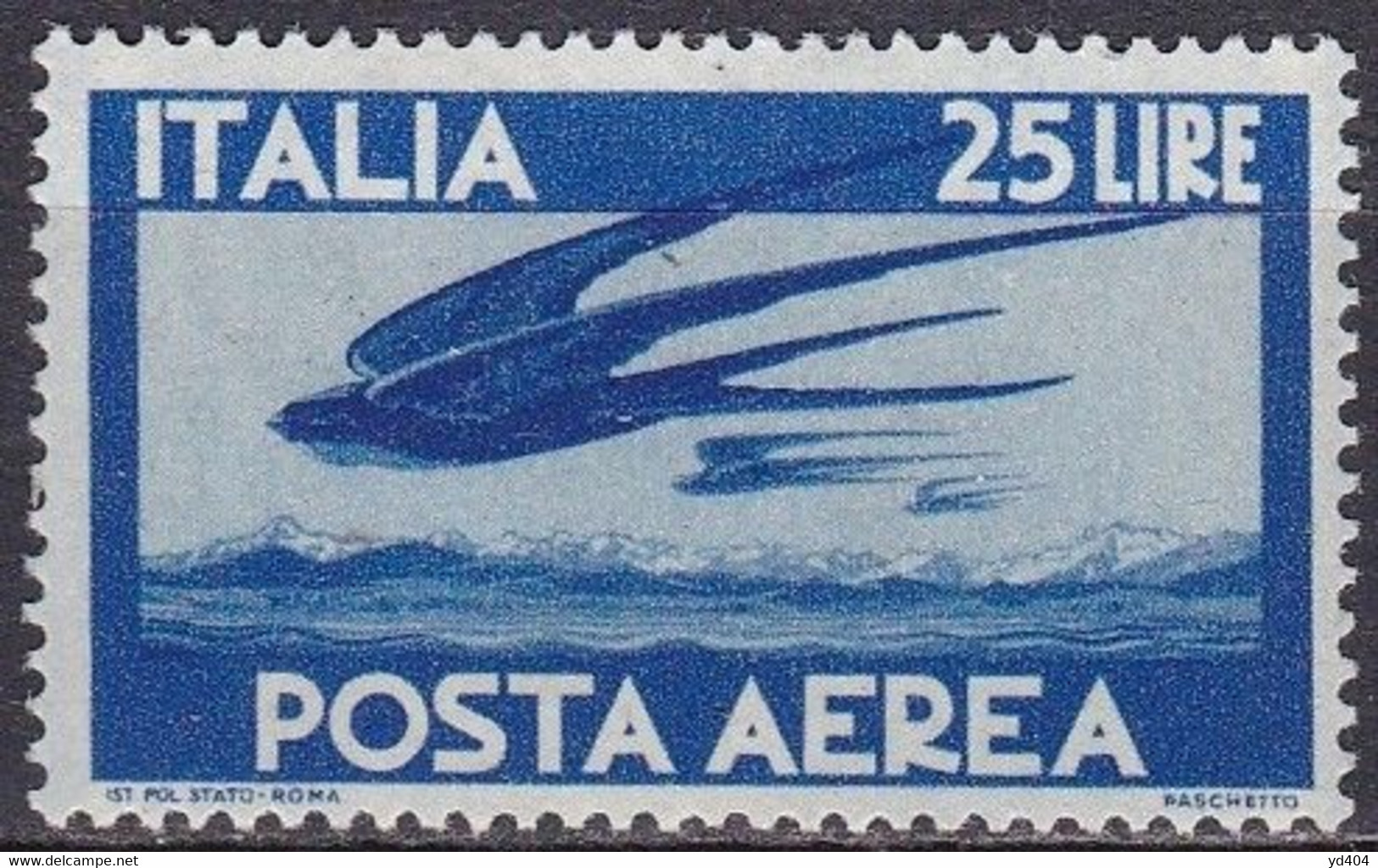 IT124 – ITALY - ITALIE – AIRMAIL – 1947 – CLAPS HANDS & PLANE – Y&T # 118 MVLH 15 € - Poste Aérienne