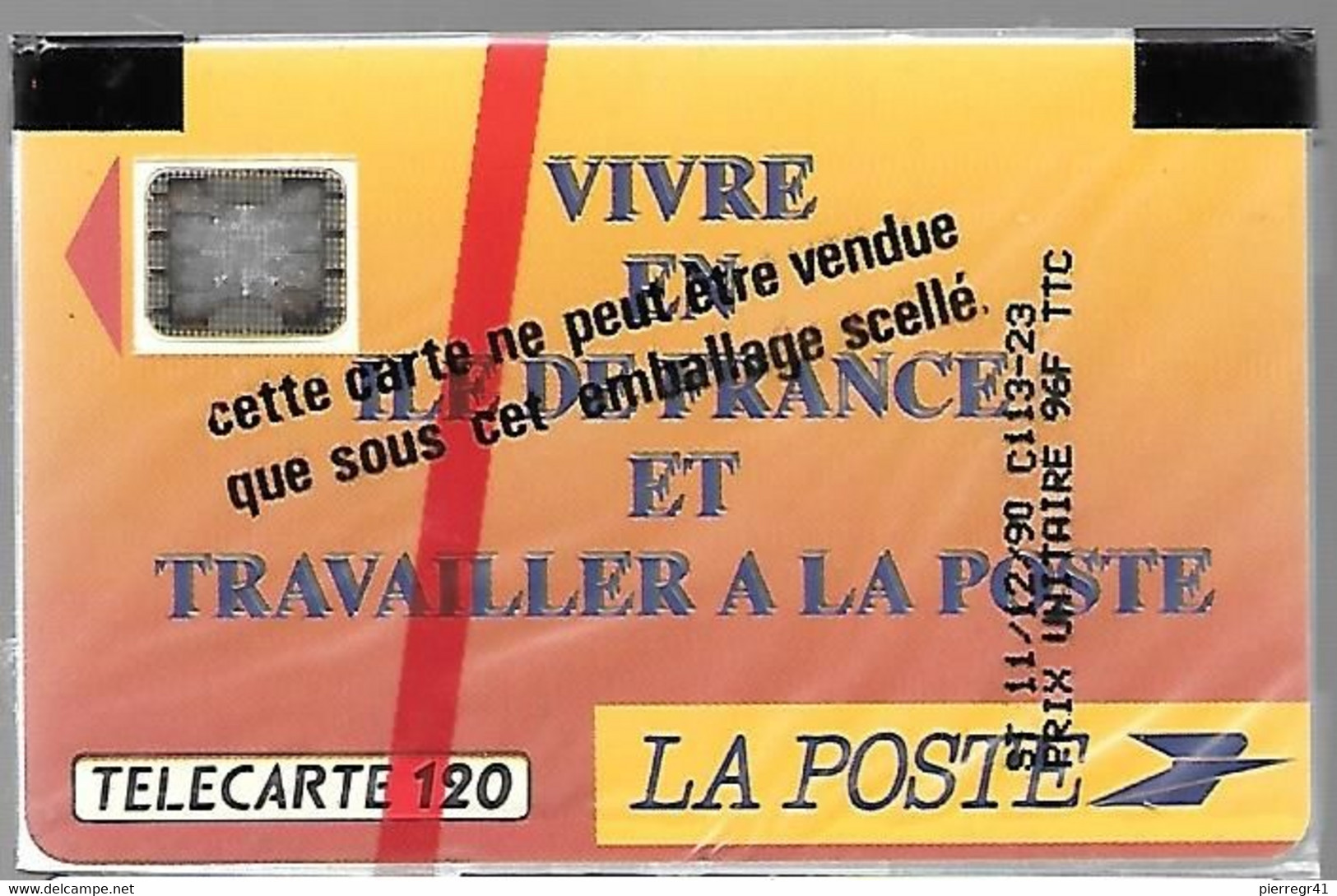 CARTE-PUBLIC-F-137B.520-1990-120U-SC5 An-Trou 6-LA POSTE-Ile De France-5 Ge 21692-NSB-  TBE- - 1990