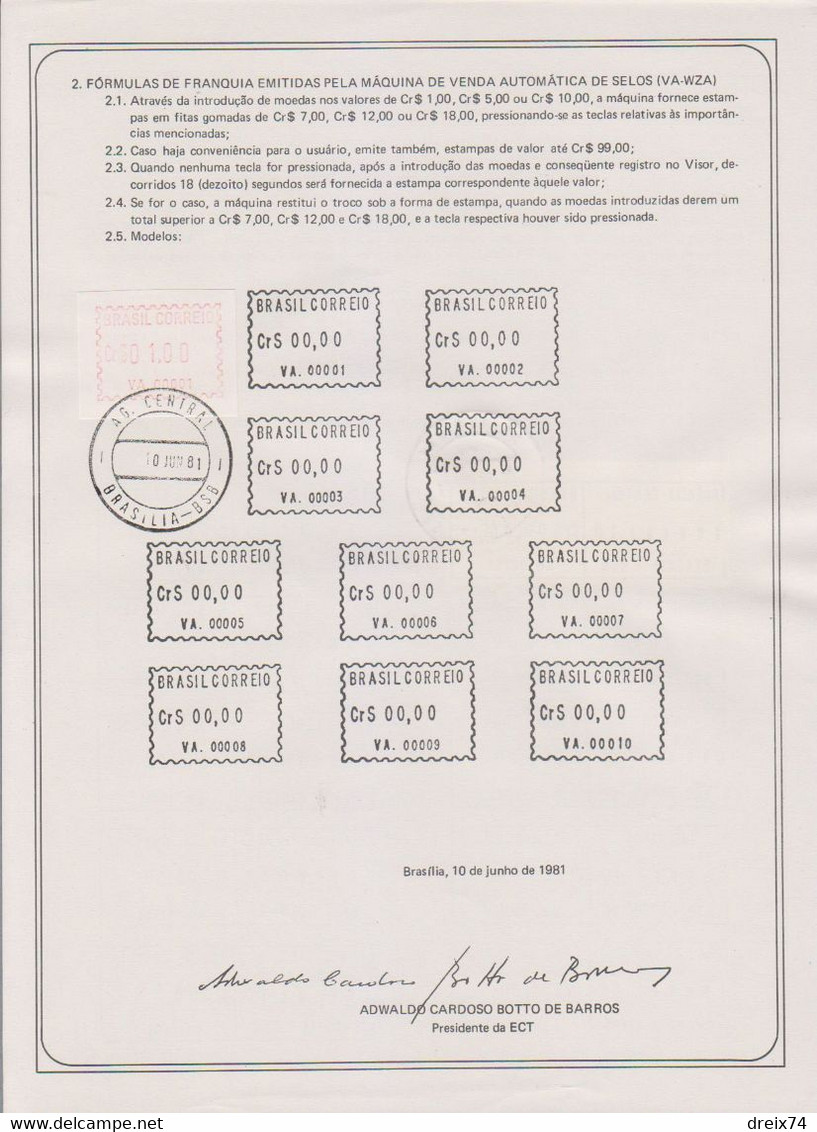 MEXIQUE - Document Notice Philatélique 1981 - Vignette D'affranchissement - Mexique