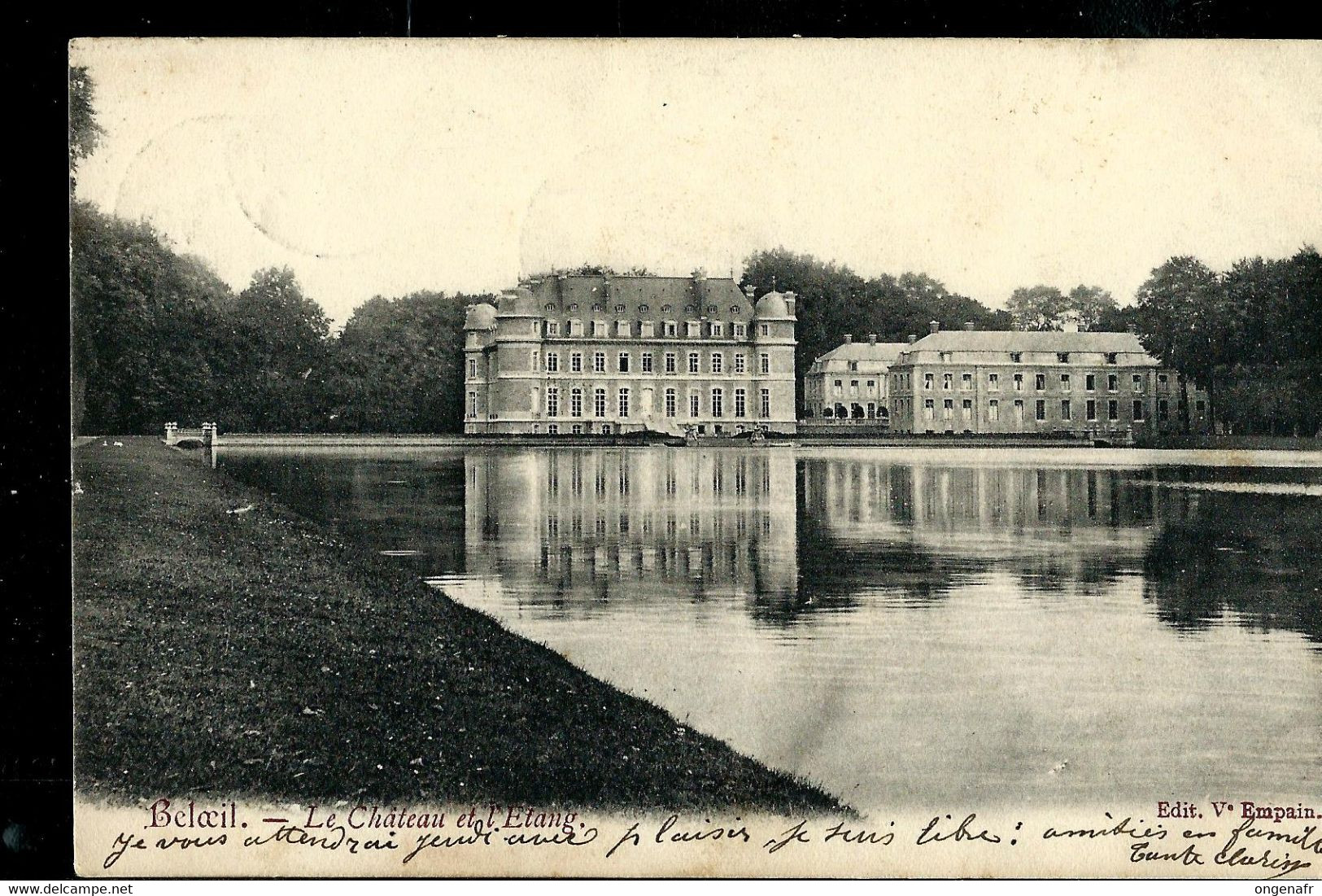 Beloeil  - Le Château   De L'Etang   Obl. Ambulant : Tournai - Jurbisc - Landen