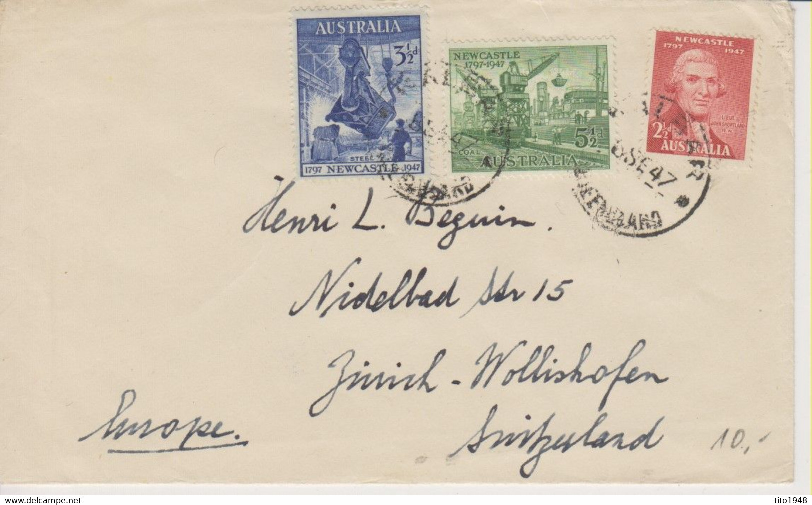 Australia, 6. Se 1947,  Cover Kalbar To Switzerland, See Scans! - Covers & Documents