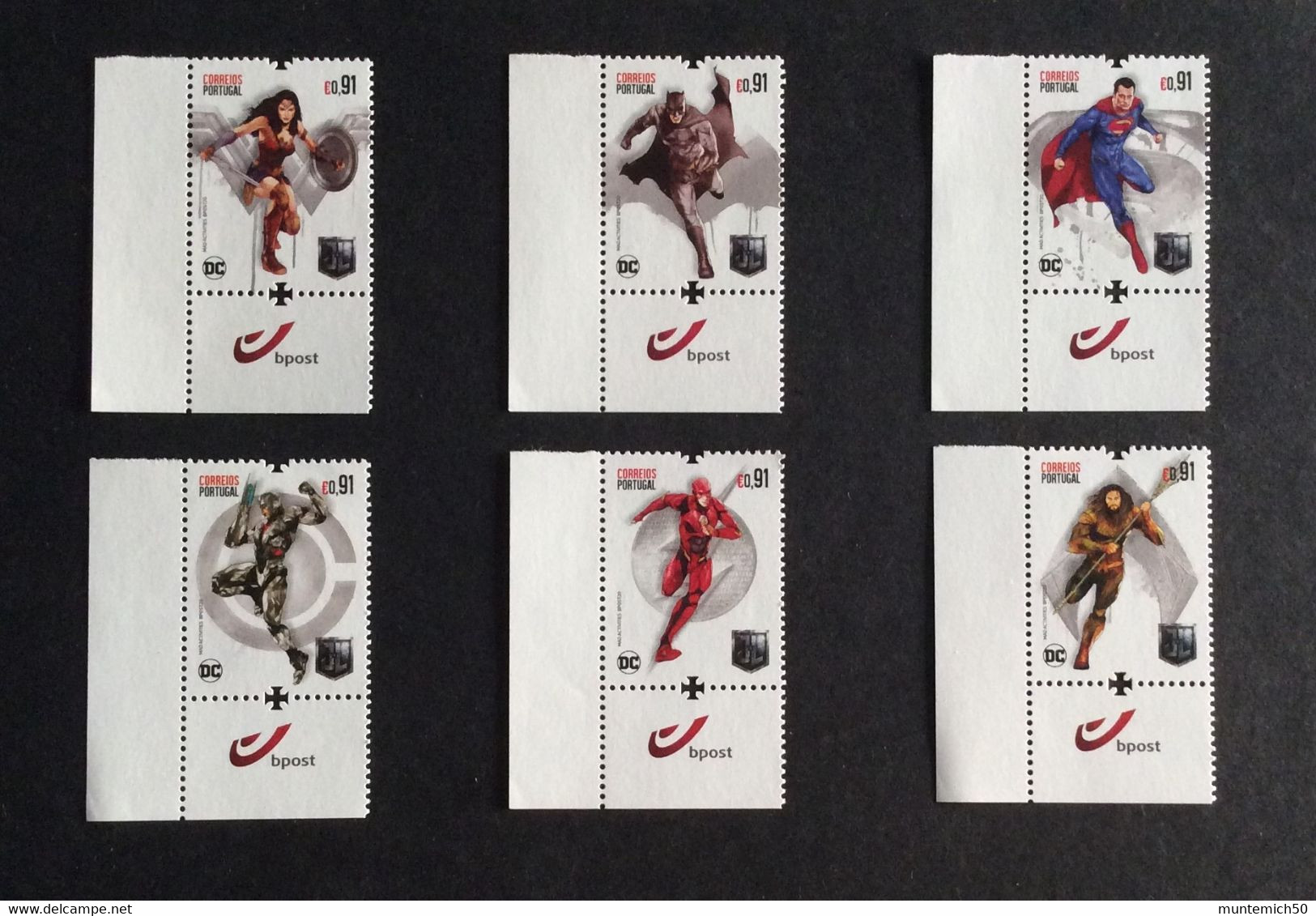 Portugal 2020 Justice League With Logo Complete Set 6v With Logo MNH RARE - Unused Stamps