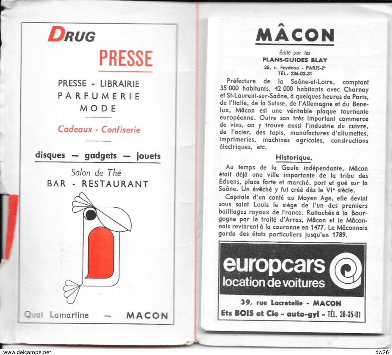 Plan Guide Blay: Mâcon, Renseignements Divers, Répertoire Des Rues - Altri & Non Classificati