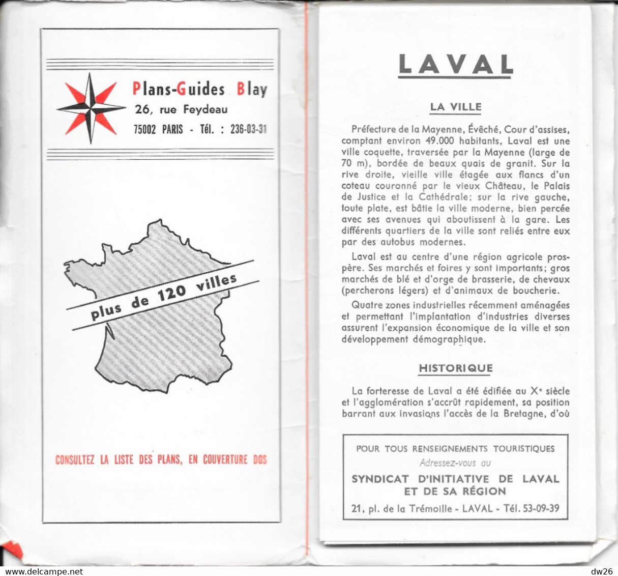 Plan Guide Blay: Laval (Mayenne), Renseignements Divers, Répertoire Des Rues - Autres & Non Classés