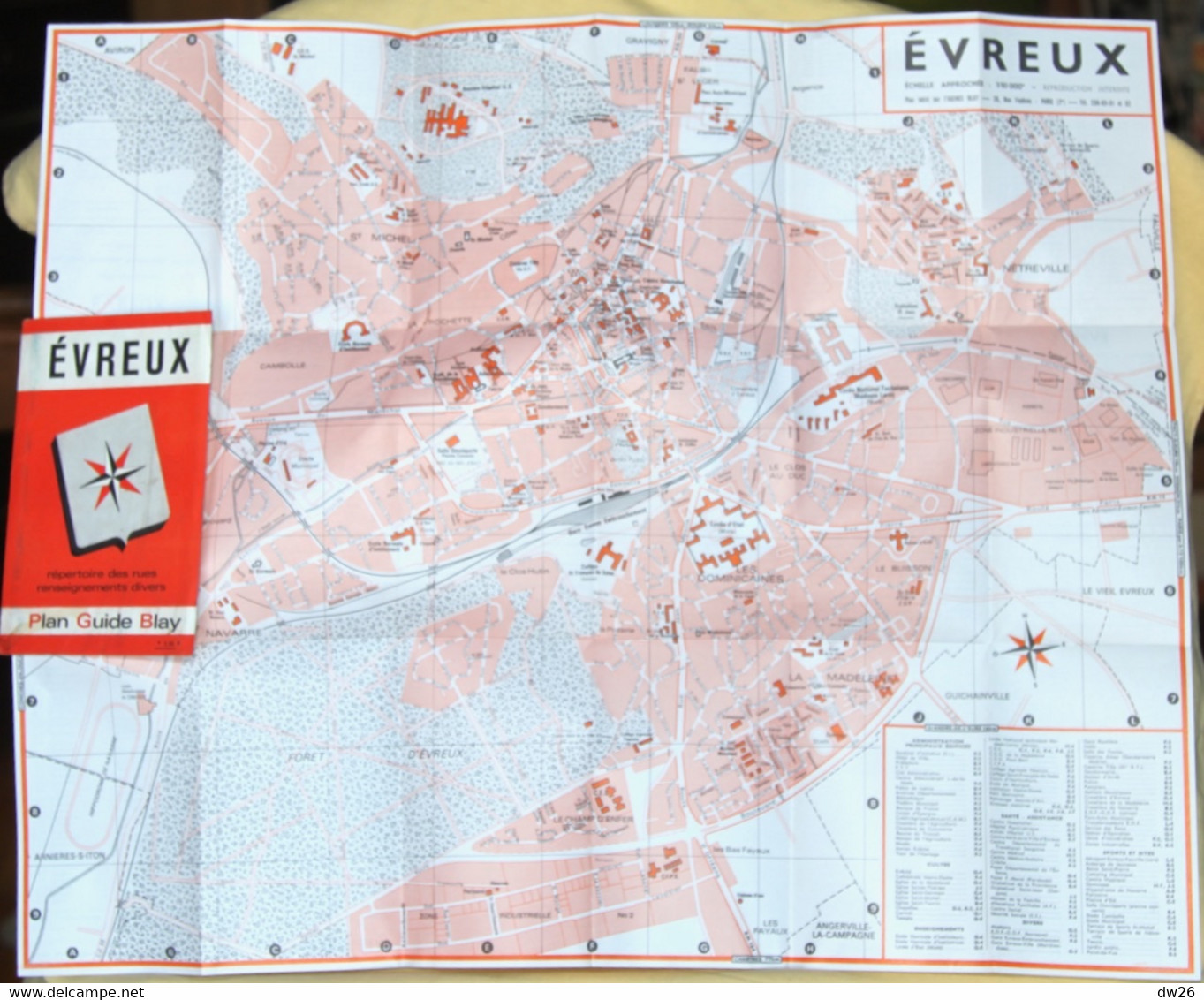Plan Guide Blay: Evreux (Eure), Renseignements Divers, Répertoire Des Rues - Otros & Sin Clasificación