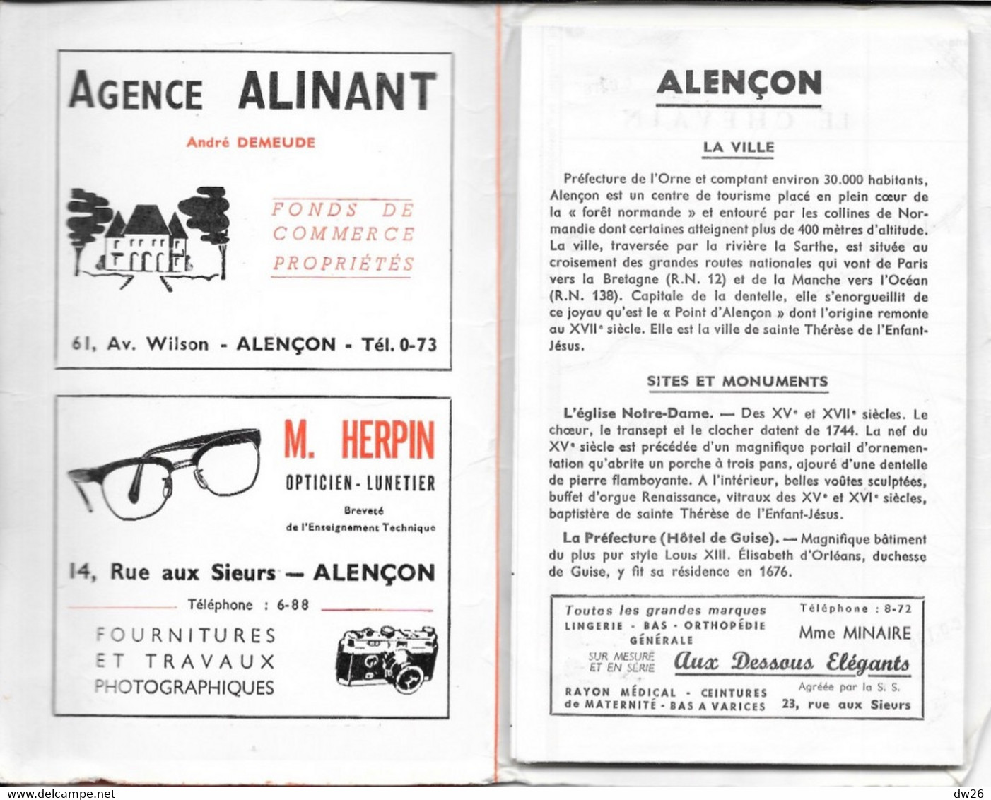 Plan Guide Blay: Alençon (Orne) Renseignements Divers, Répertoire Des Rues - Année 1967 - Otros & Sin Clasificación