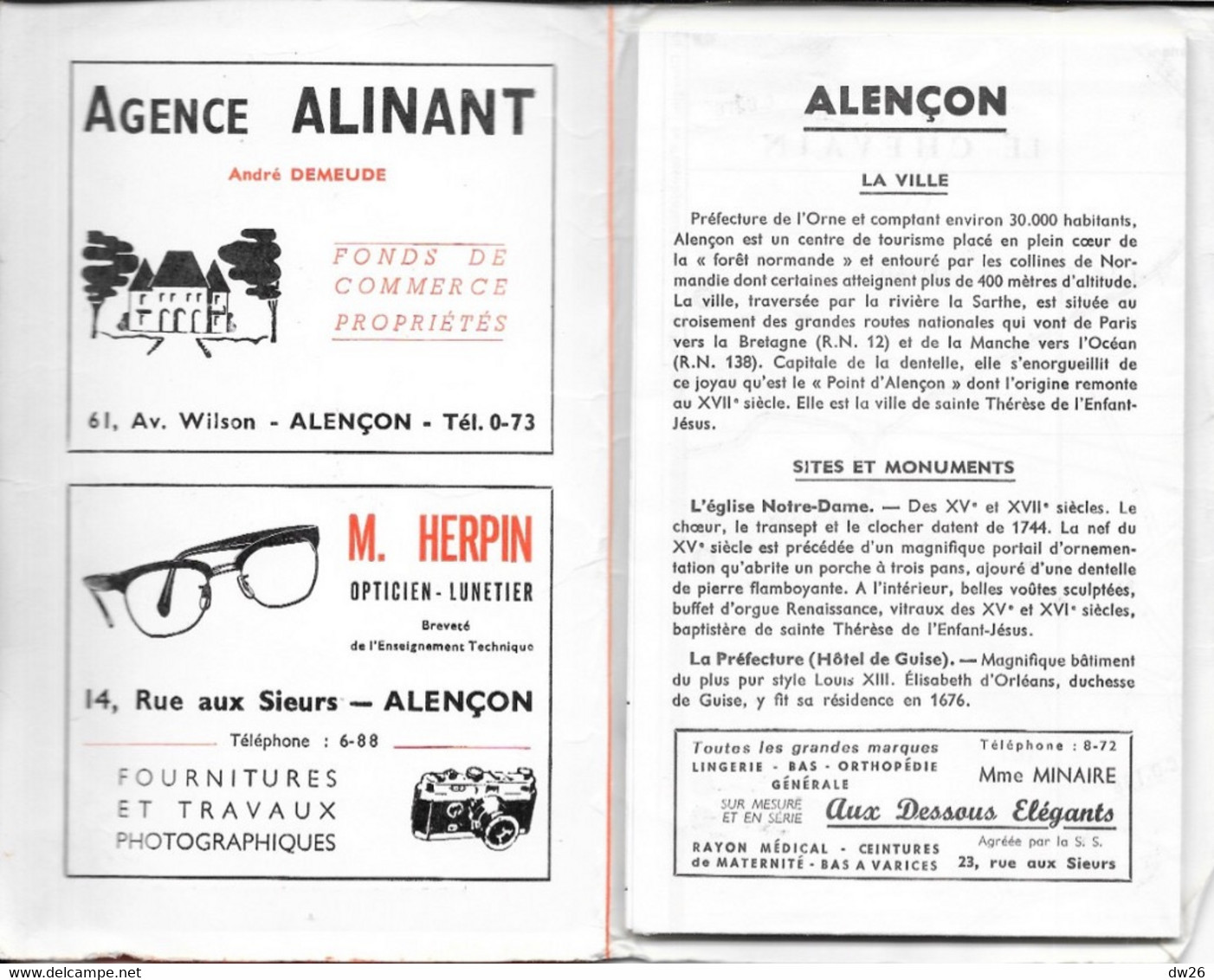 Plan Guide Blay: Alençon (Orne) Renseignements Divers, Répertoire Des Rues - Année 1967 - Andere & Zonder Classificatie