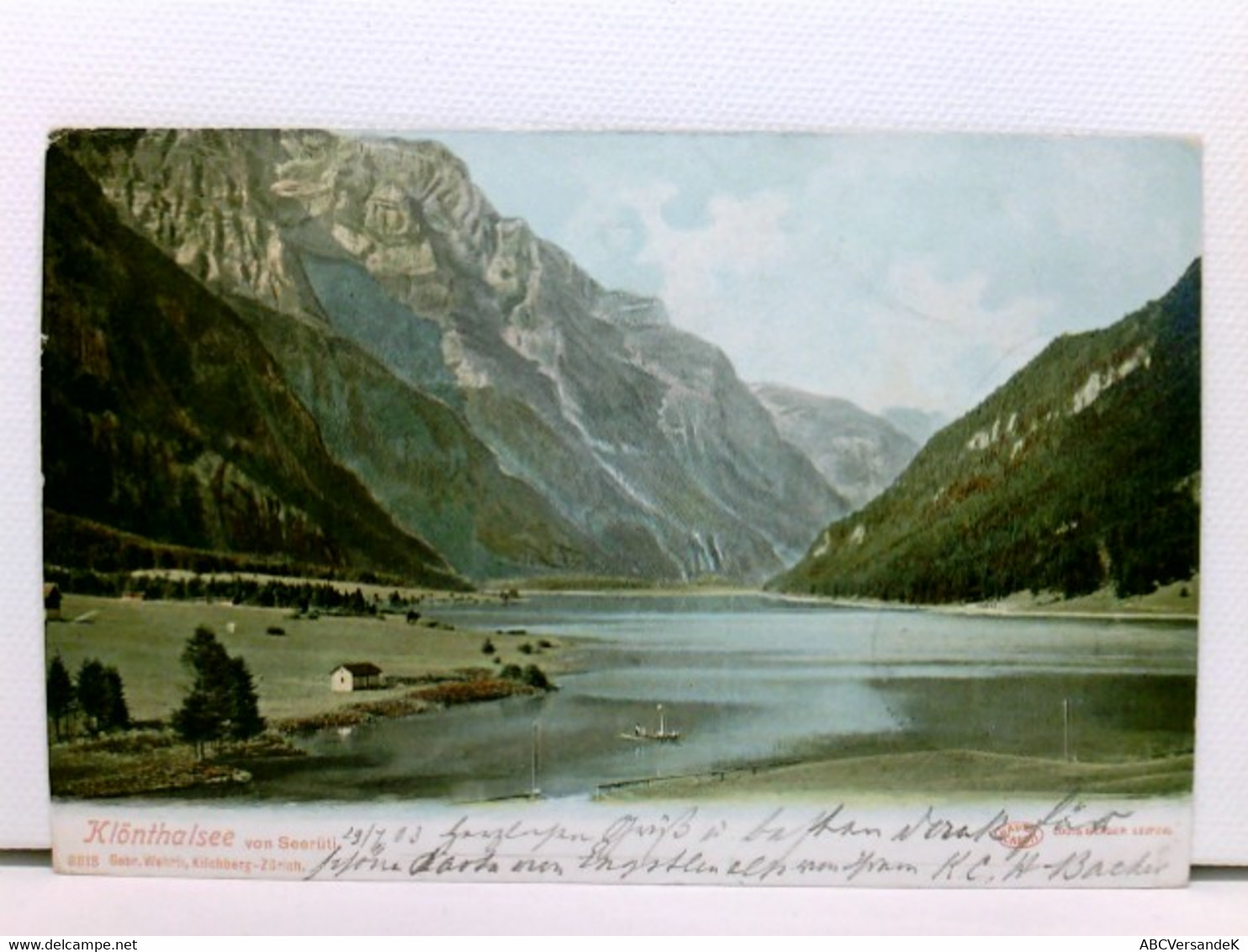 AK Klönthalsee Von Seerüti; Coloriert 1903 - Rüti