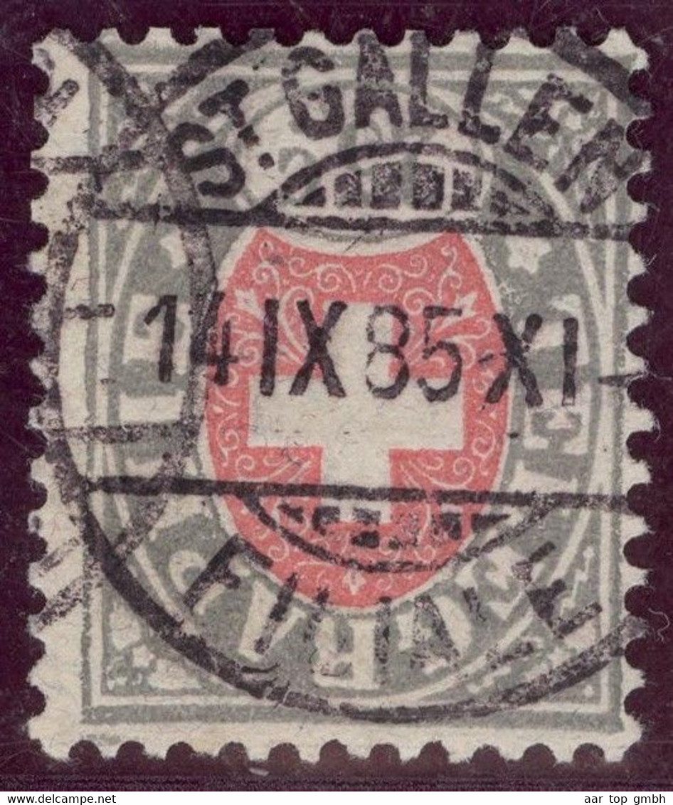 Heimat SG ST. GALLEN FILIALE 1885-09-14 Telegraphen-Stempel Auf 25 Ct. Zu#15 Telegraphen-Marke - Telegraafzegels