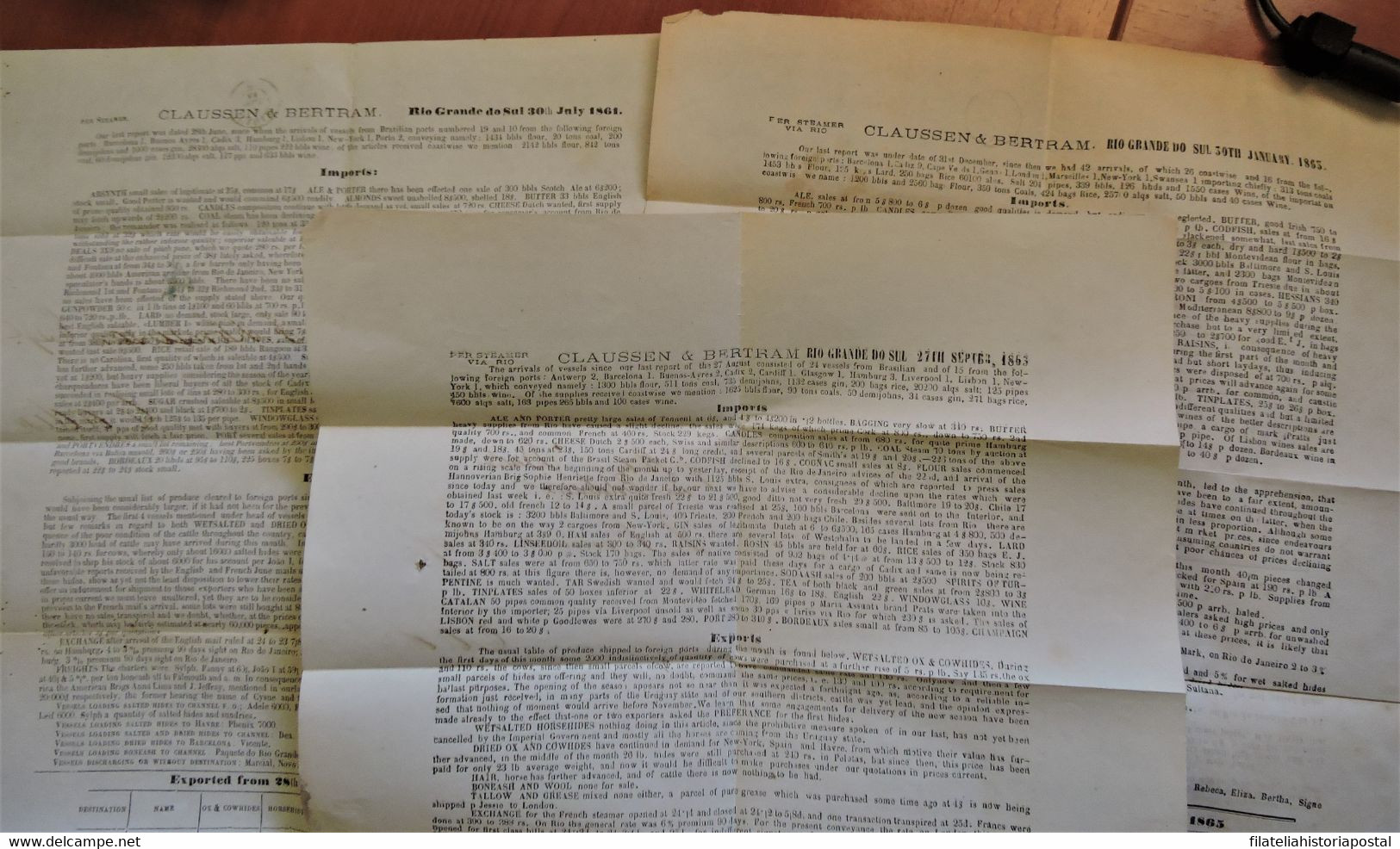 1687 BRASIL RIO GRANDE VIA RIO DE JANEIRO STEAMER BARCO VAPOR TO CADIZ SPAIN ESPAÑA COVERS 1861-1865 VIA BORDEAUX FRANCE - Cartas & Documentos