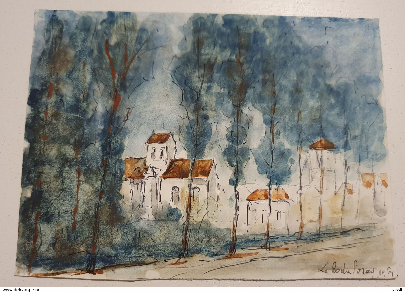 MAURICE FALLIES (1883-1965). LA ROCHE POSAY 3 AQUARELLES Format De 7,5 X 13 à 11 X 14,7 Cm Env. /FREE SHIPPING R - Sonstige & Ohne Zuordnung