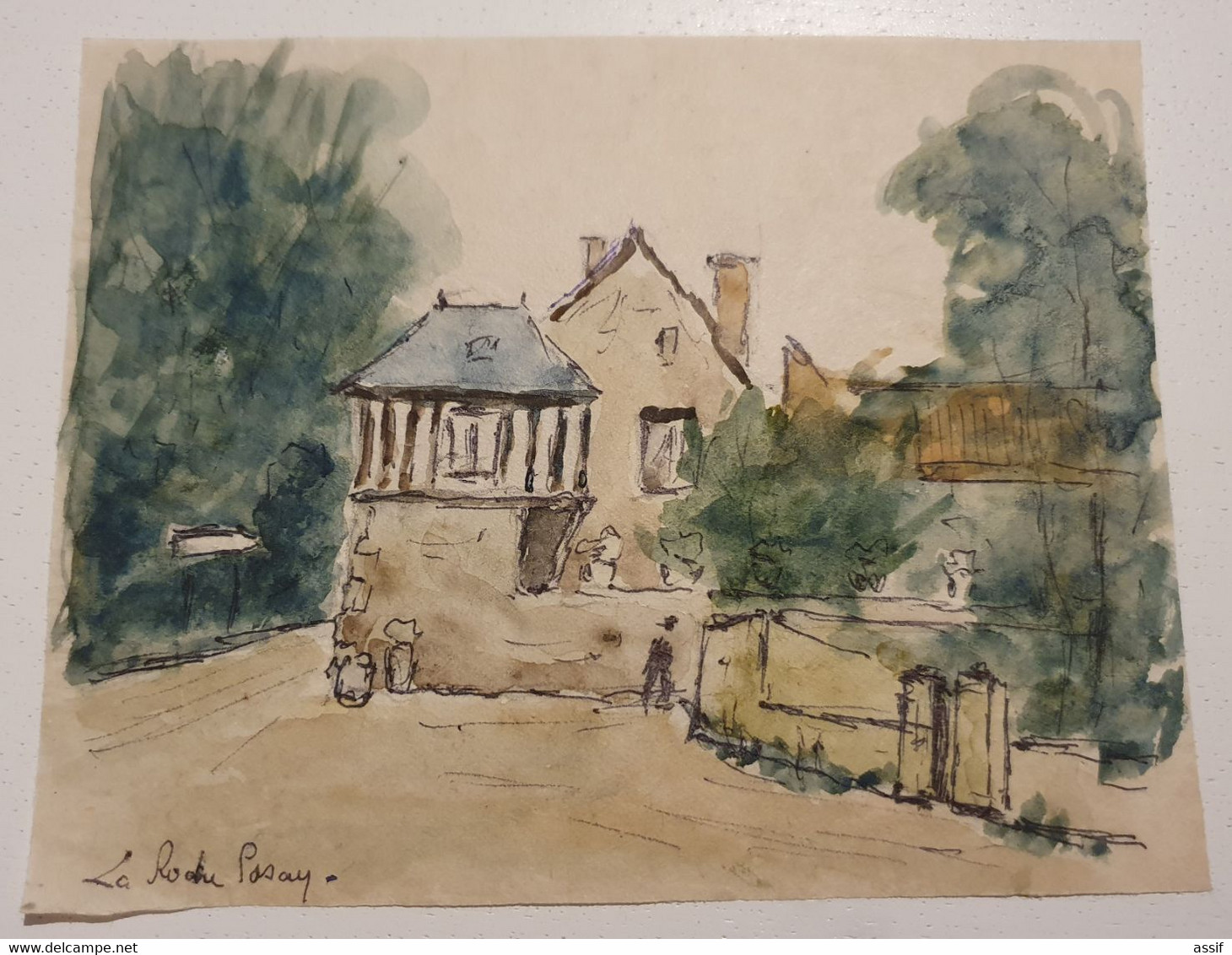 MAURICE FALLIES (1883-1965). LA ROCHE POSAY 3 AQUARELLES Format De 7,5 X 13 à 11 X 14,7 Cm Env. /FREE SHIPPING R - Autres & Non Classés