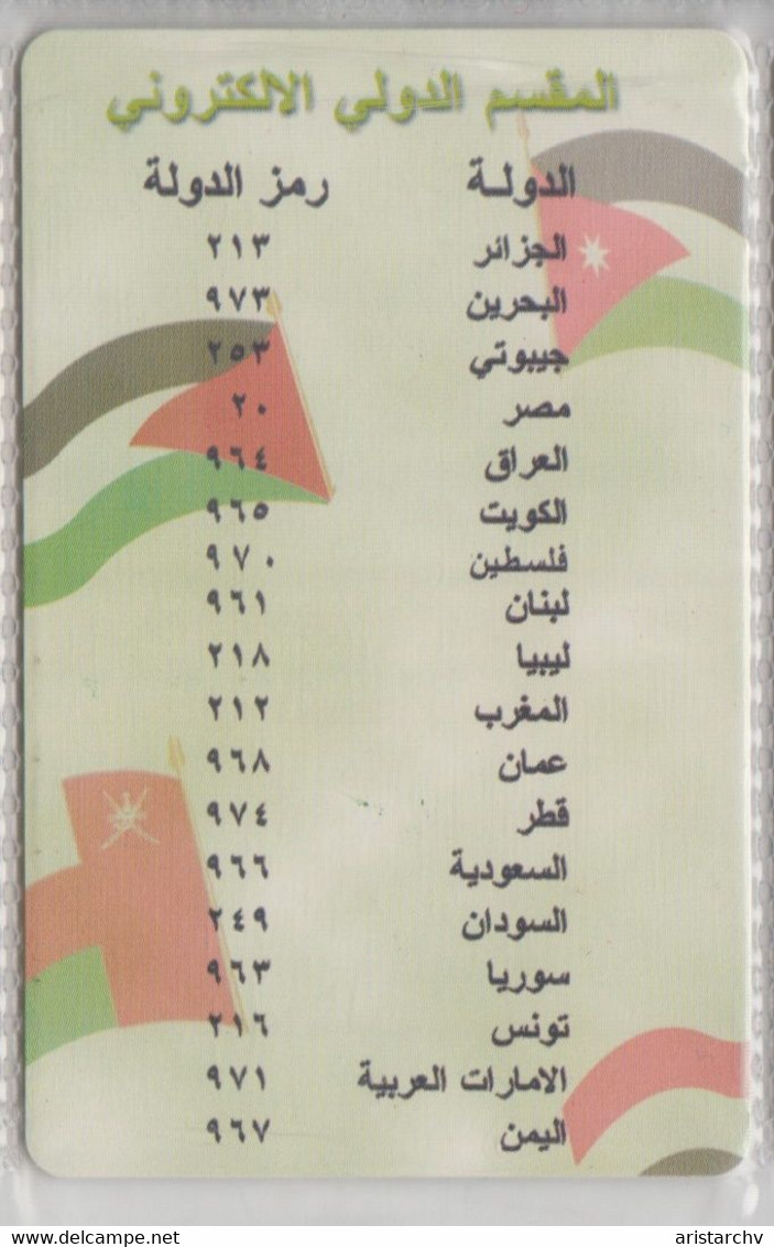 JORDAN 2002 ARAB NATIONS MAP SAMPLE WITHOUT CHIP - Jordan
