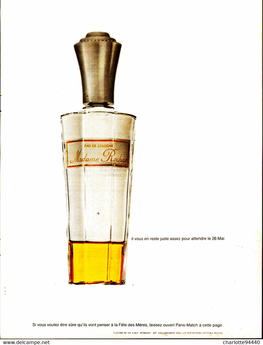 PUB PARFUM " MADAME ROCHAS " De " ROCHAS " 1968  ( 1 ) - Ohne Zuordnung